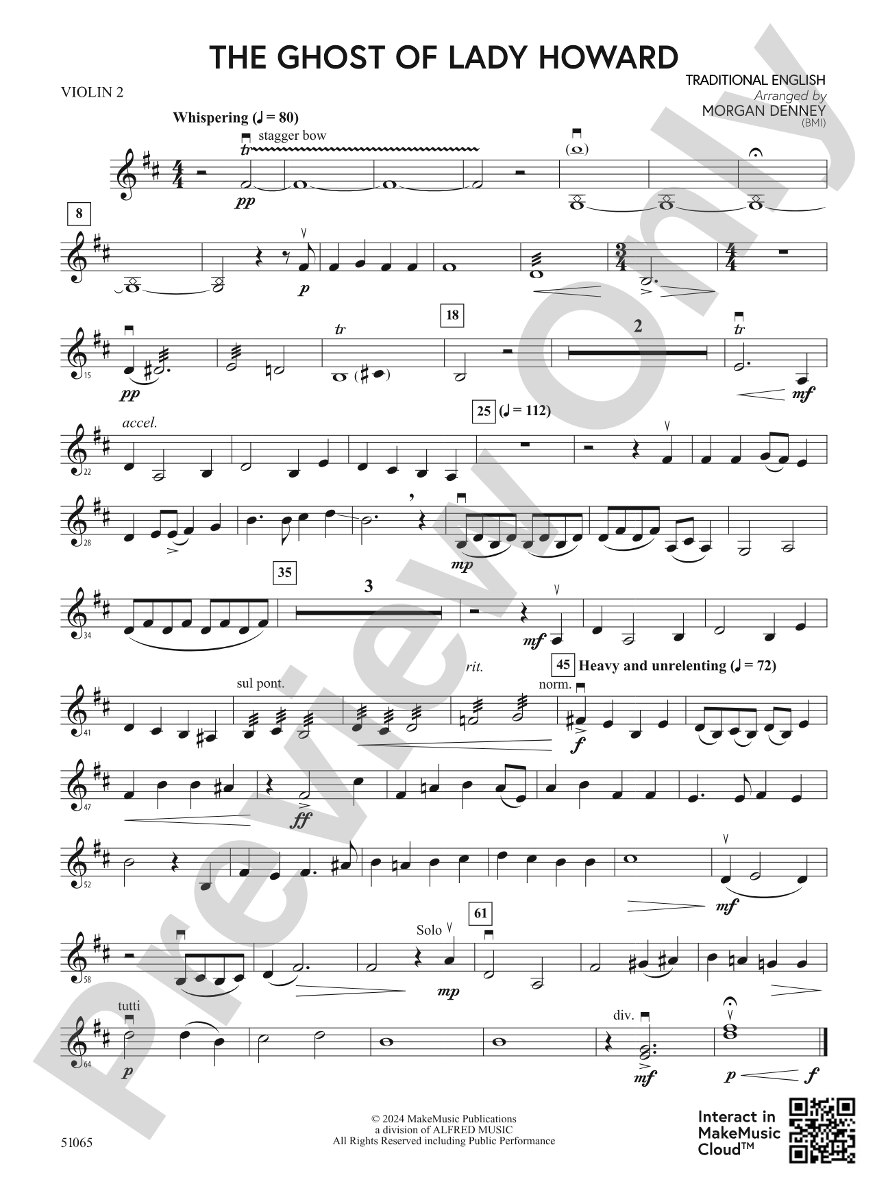 The Ghost of Lady Howard: 2nd Violin