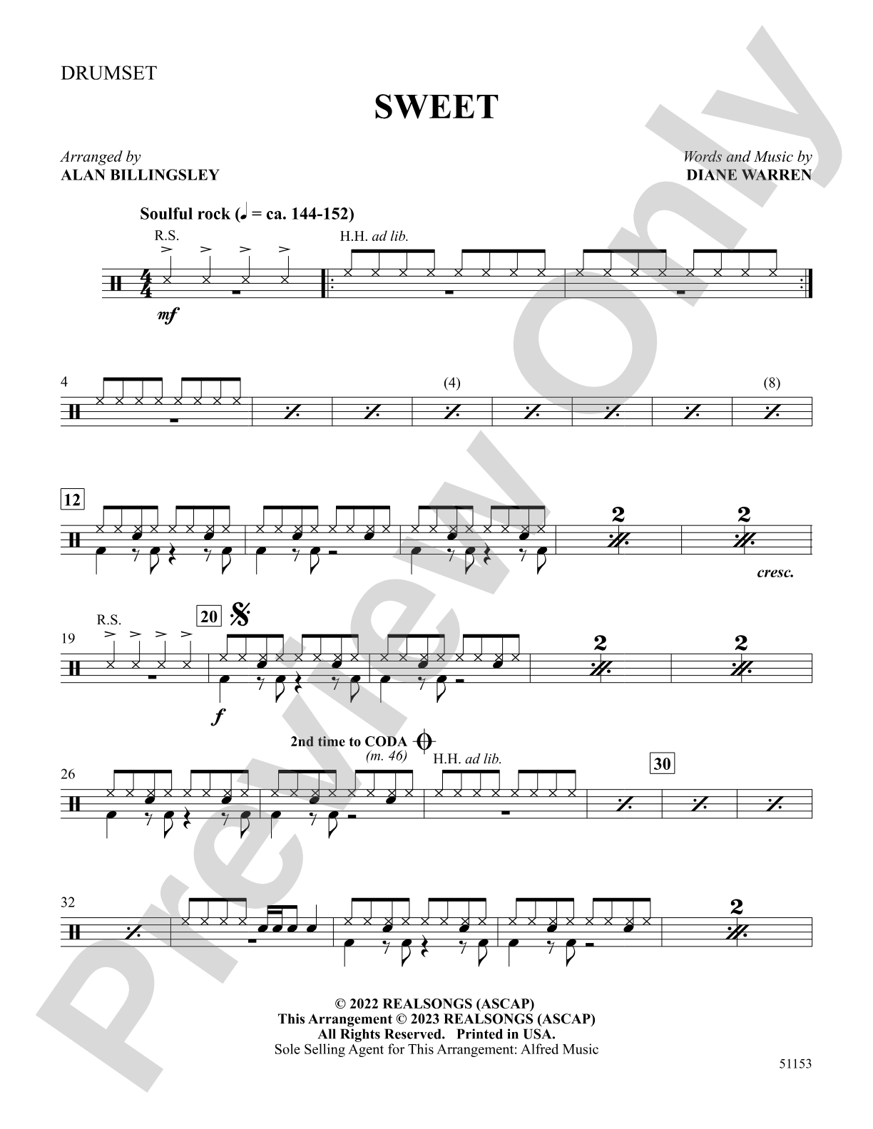 Sweet: Drums
