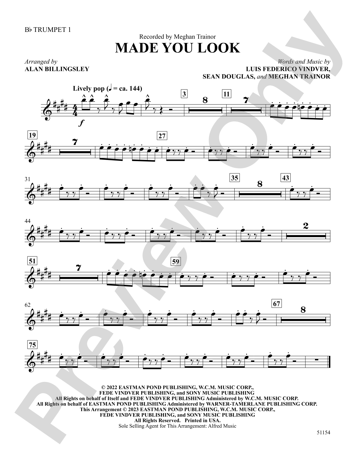 Made You Look: 1st B-flat Trumpet