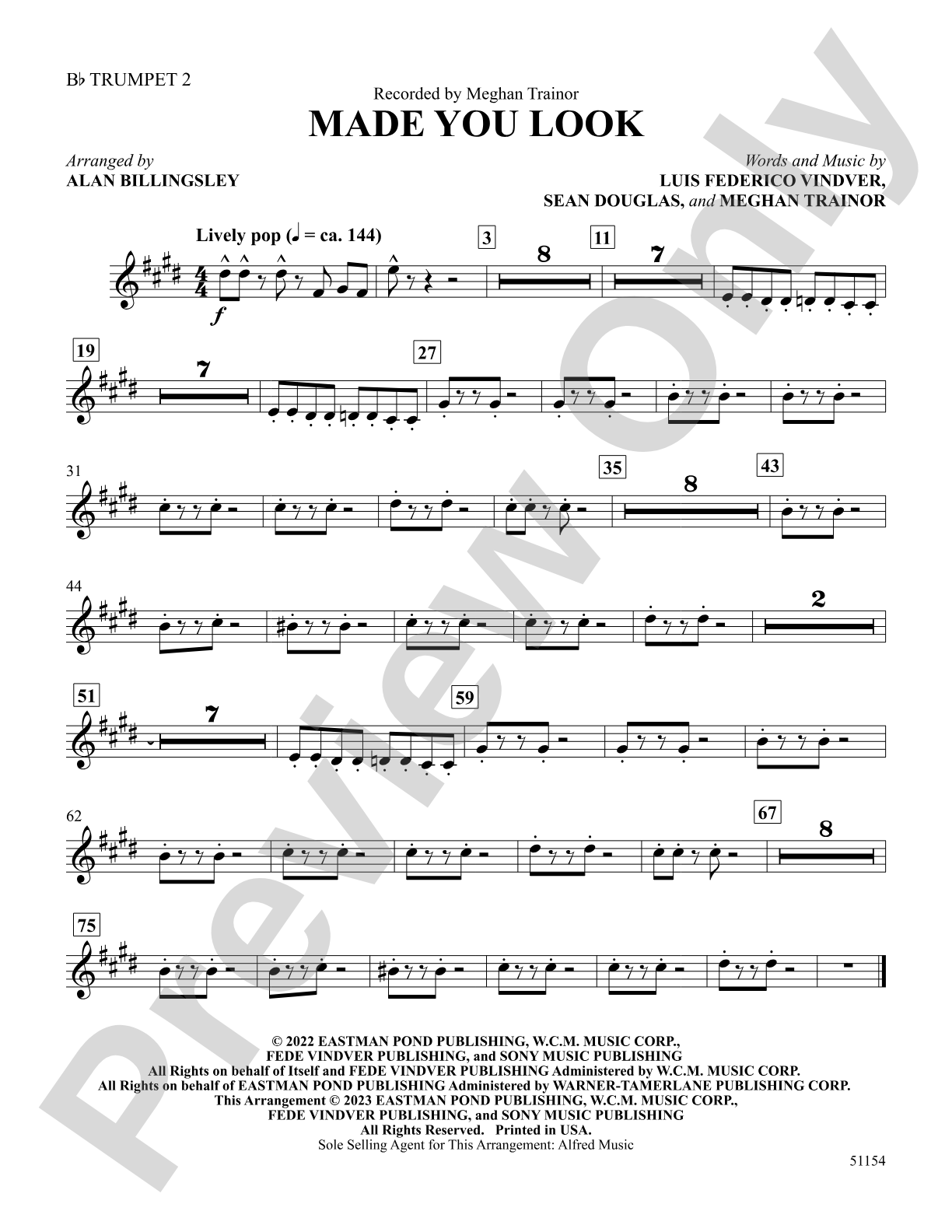 Made You Look: 2nd B-flat Trumpet