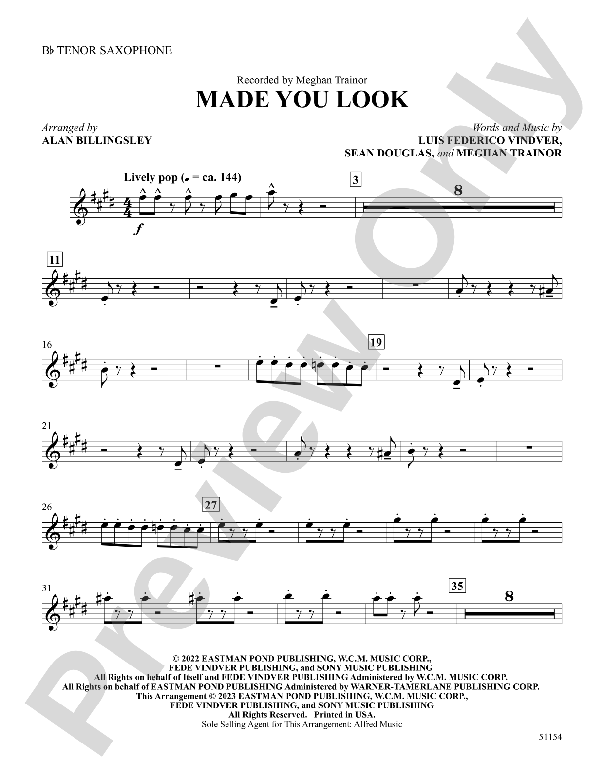 Made You Look: B-flat Tenor Saxophone