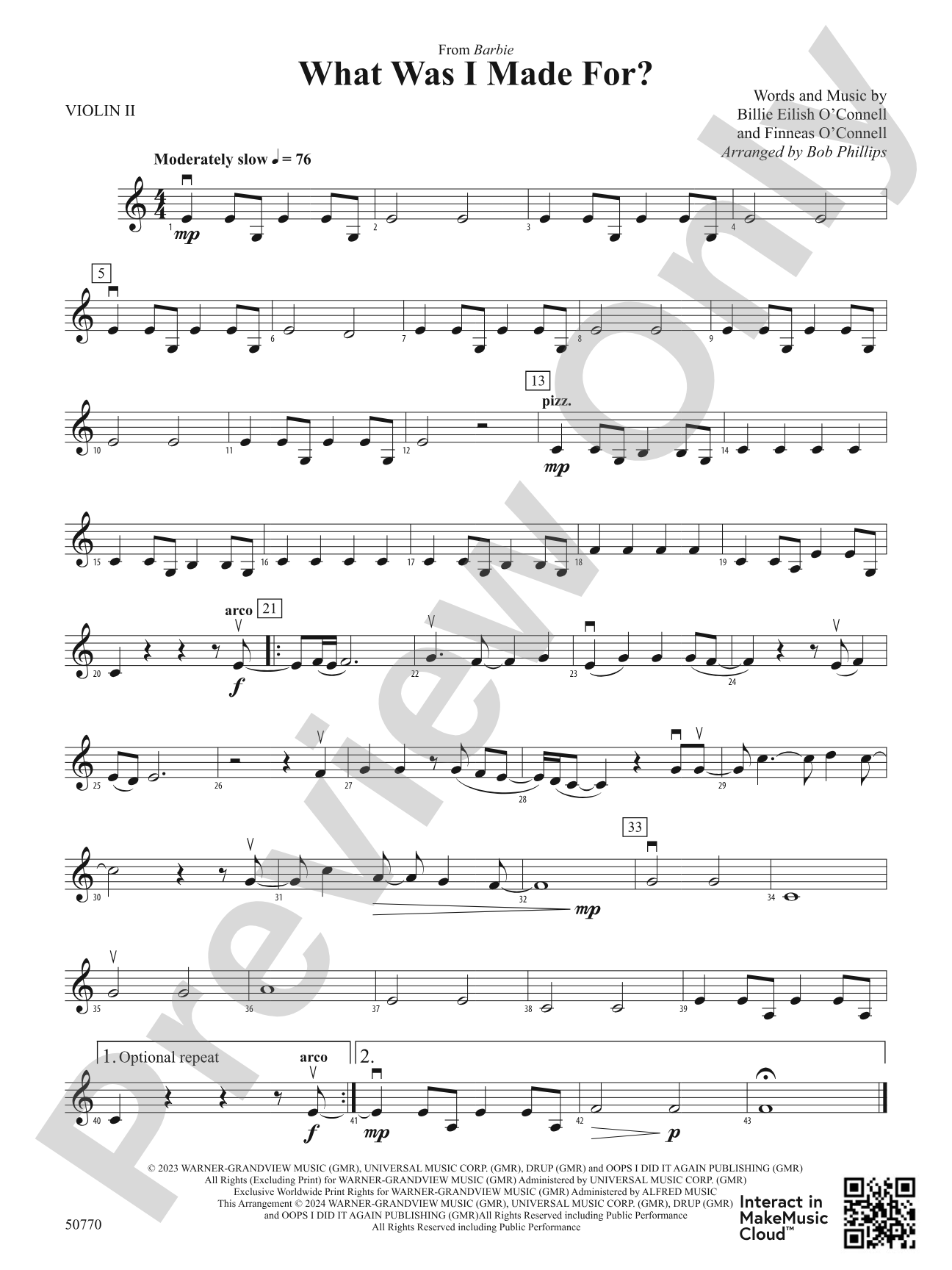What Was I Made For?: 2nd Violin