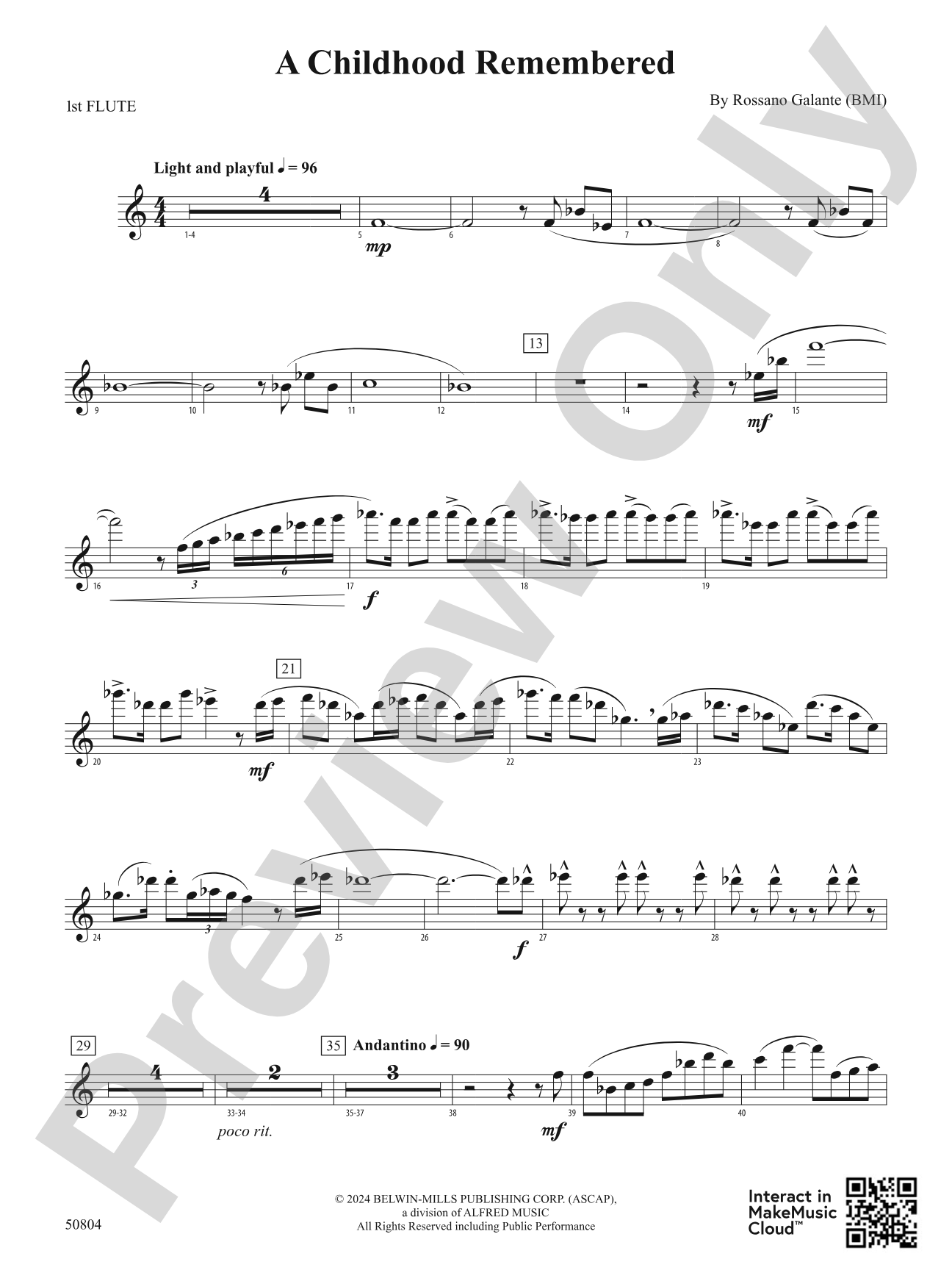 A Childhood Remembered: Flute