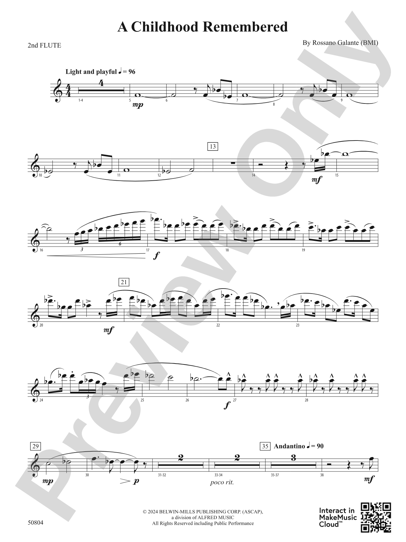 A Childhood Remembered: 2nd Flute