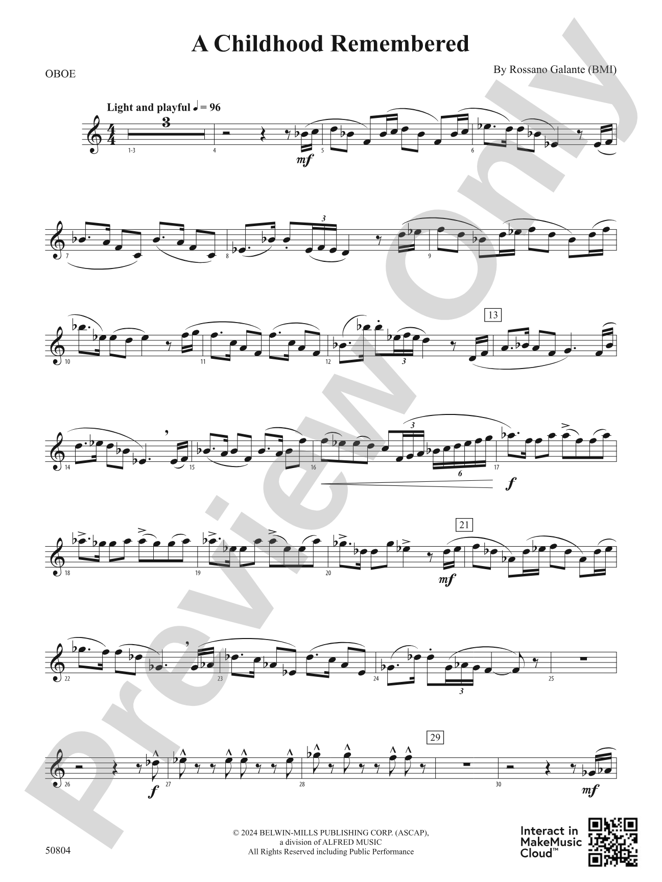 A Childhood Remembered: Oboe