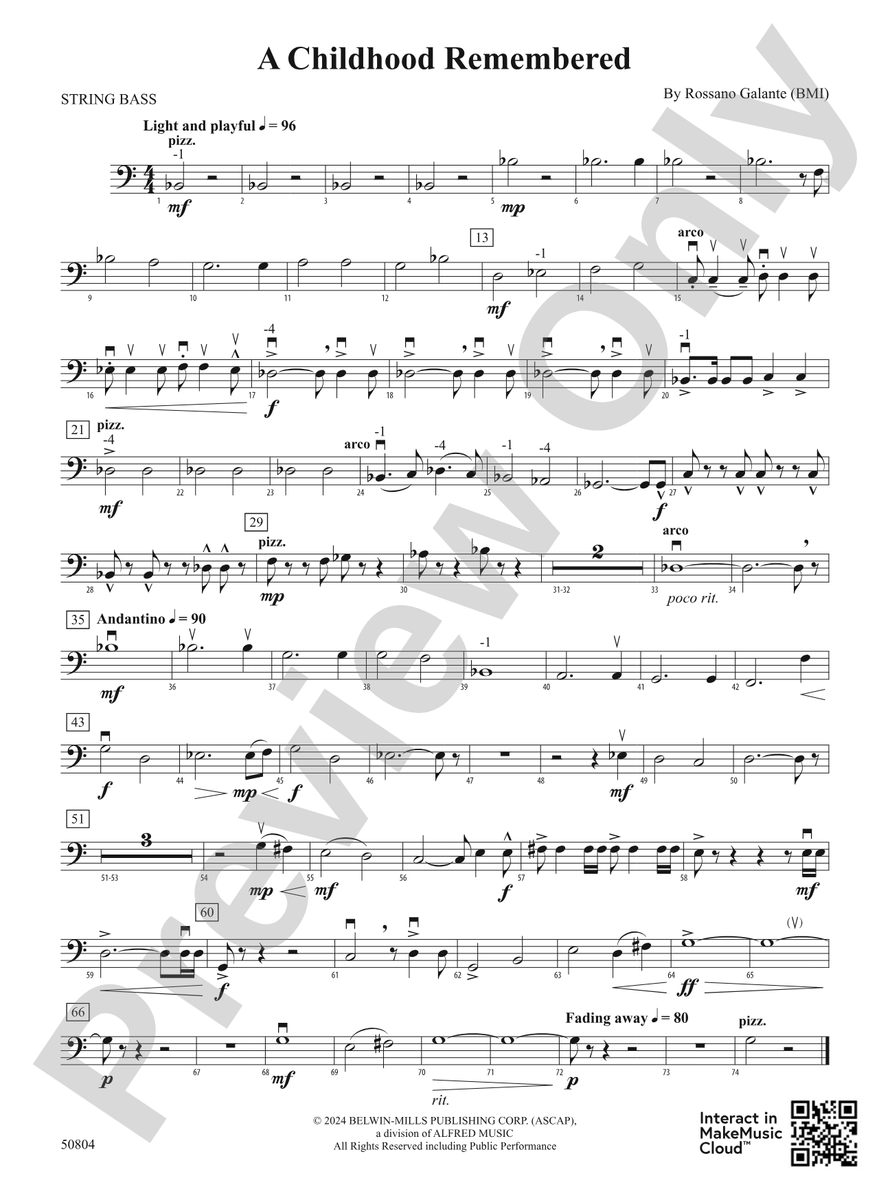 A Childhood Remembered: String Bass