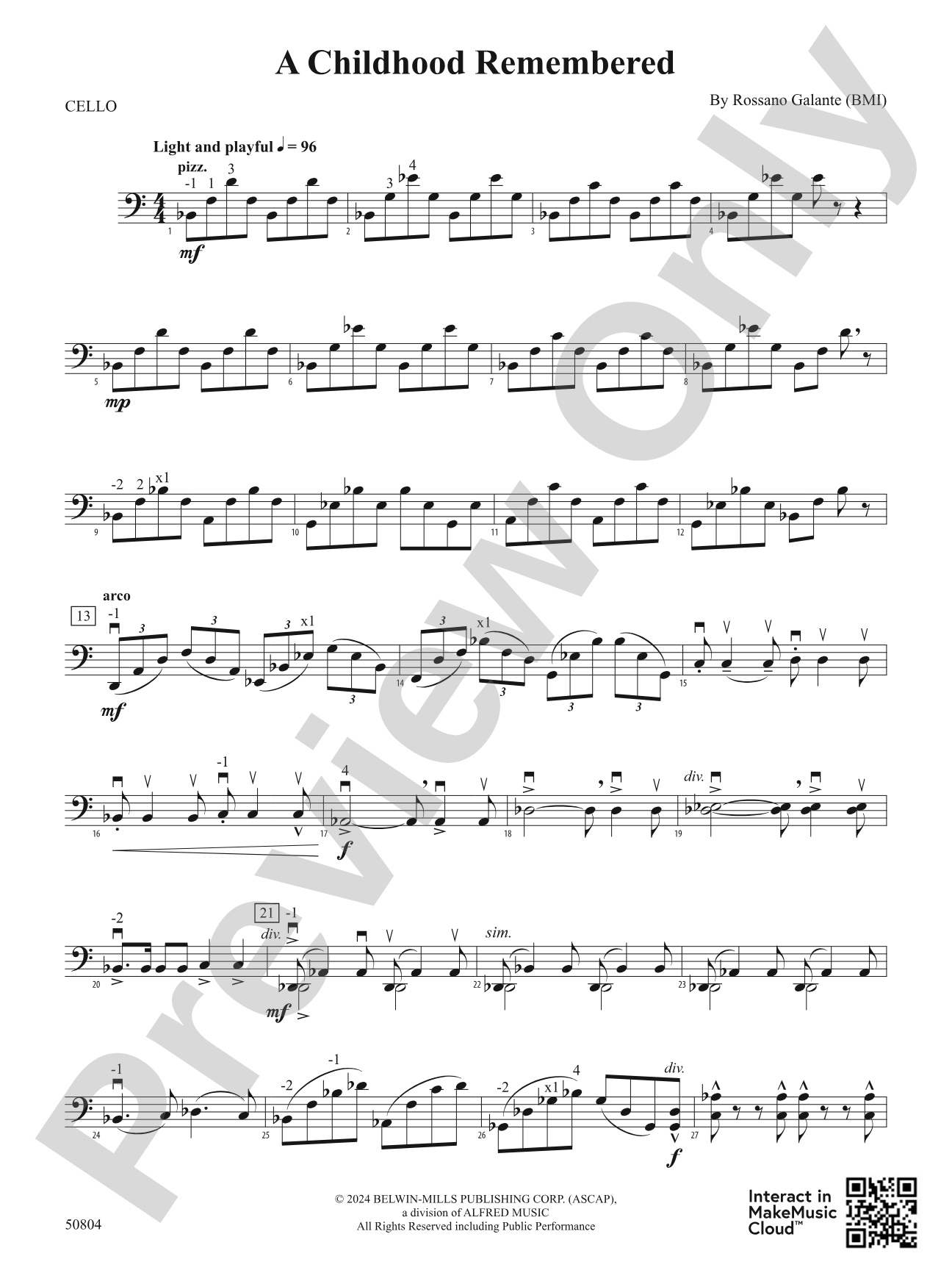 A Childhood Remembered: Cello