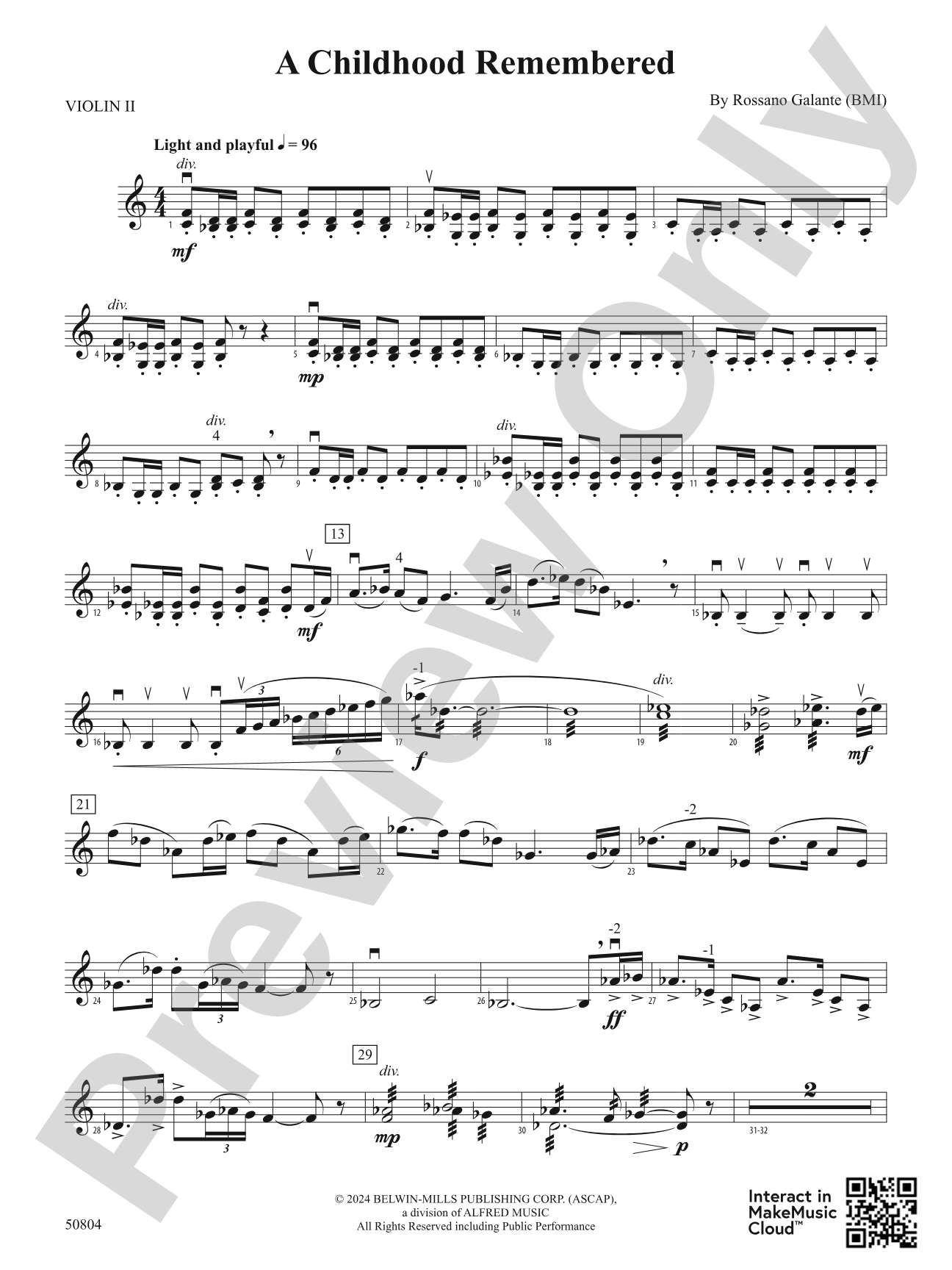 A Childhood Remembered: 2nd Violin