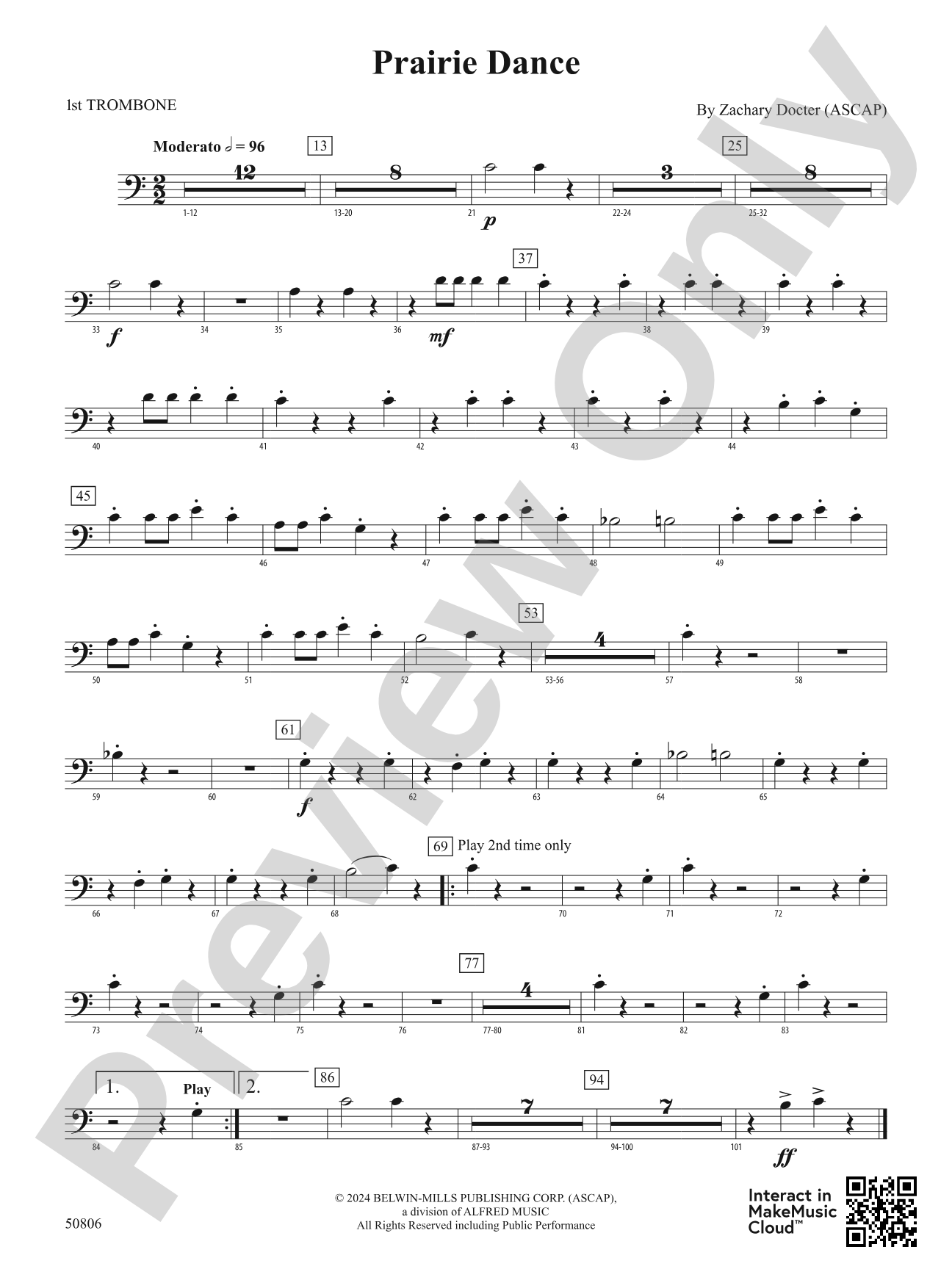 Prairie Dance: 1st Trombone