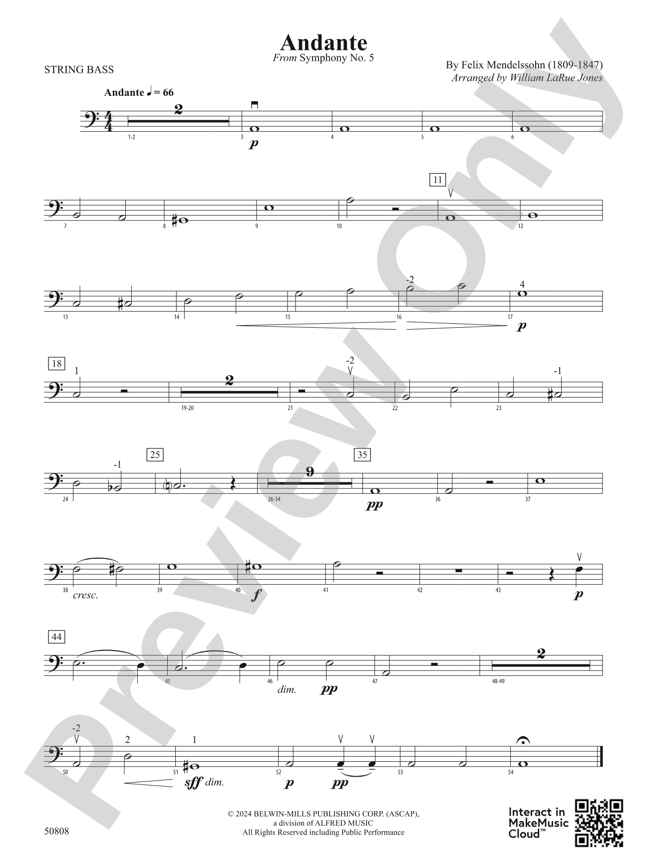 Andante: String Bass