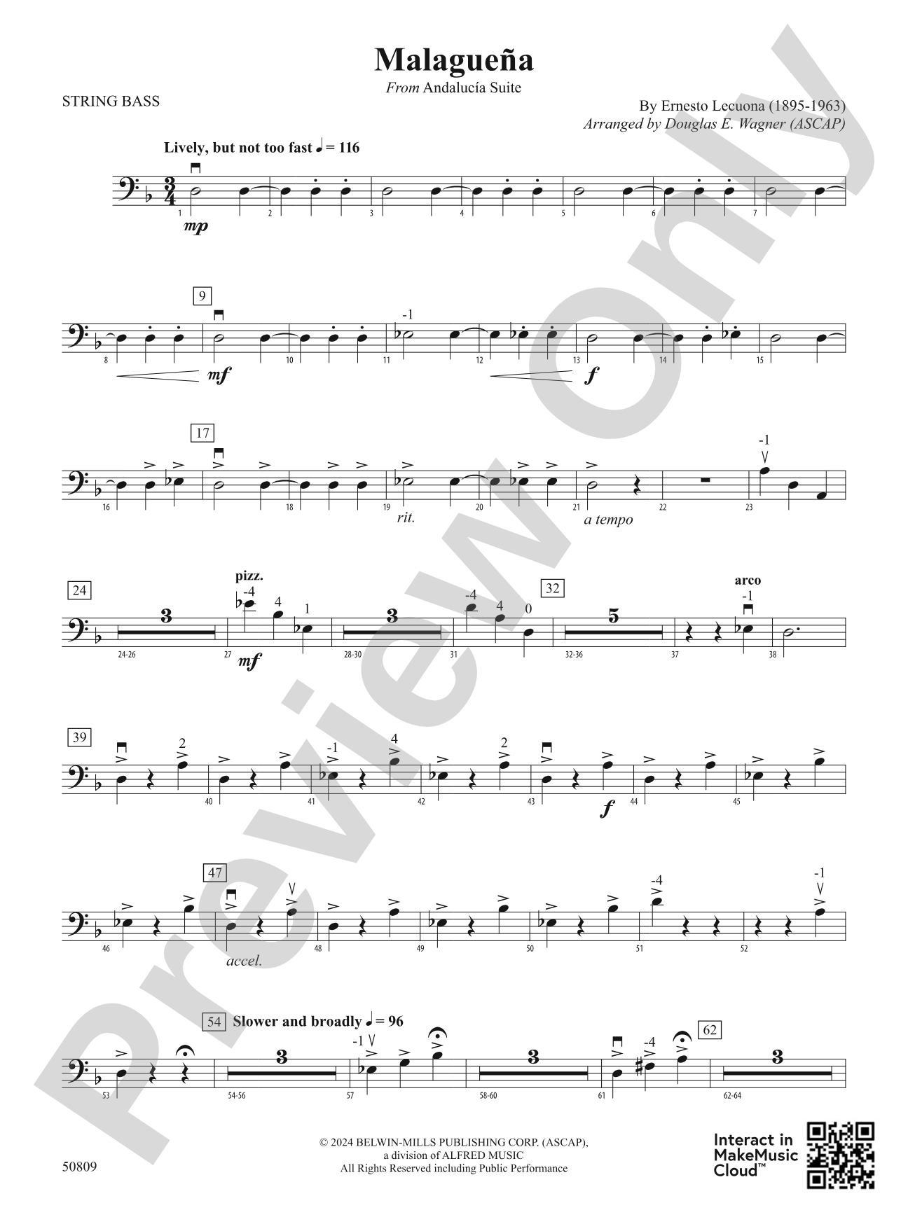 Malagueña: String Bass
