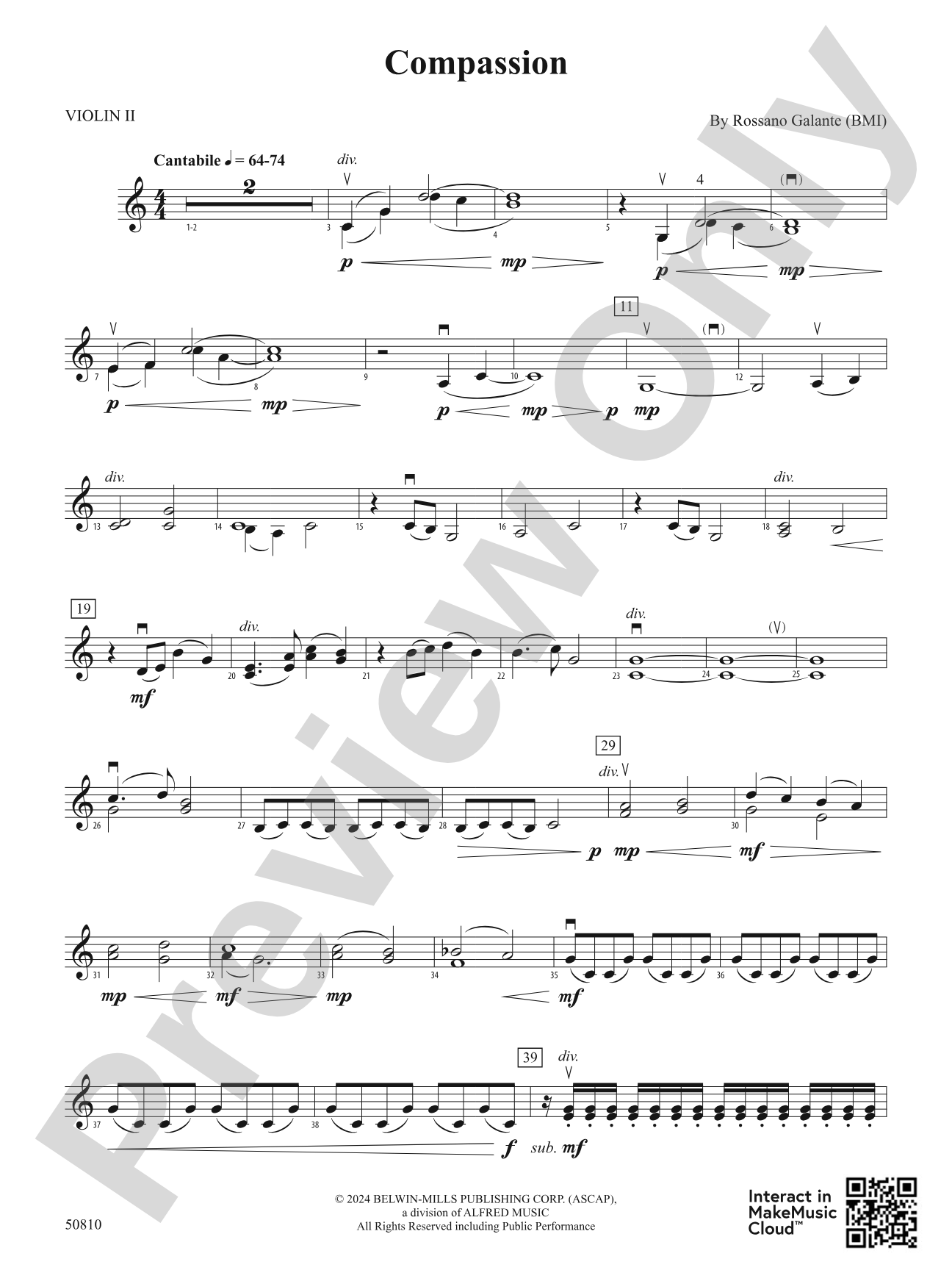 Compassion: 2nd Violin