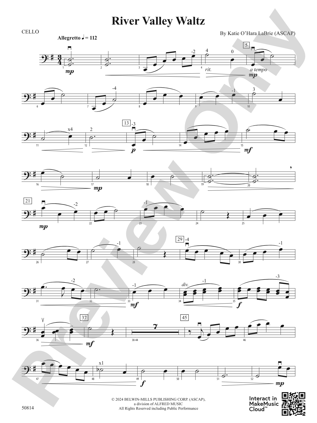 River Valley Waltz: Cello