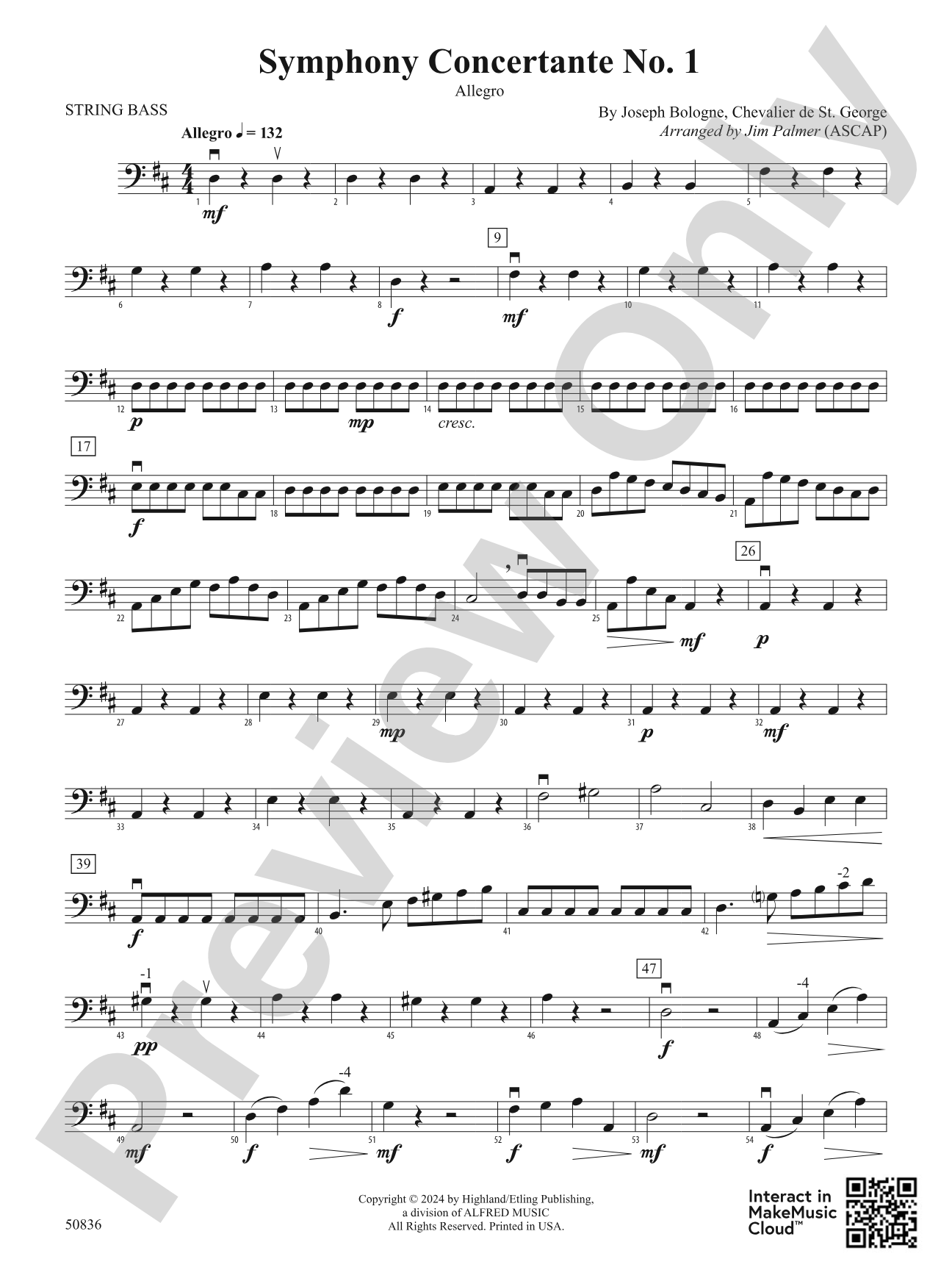 Symphony Concertante No. 1: String Bass