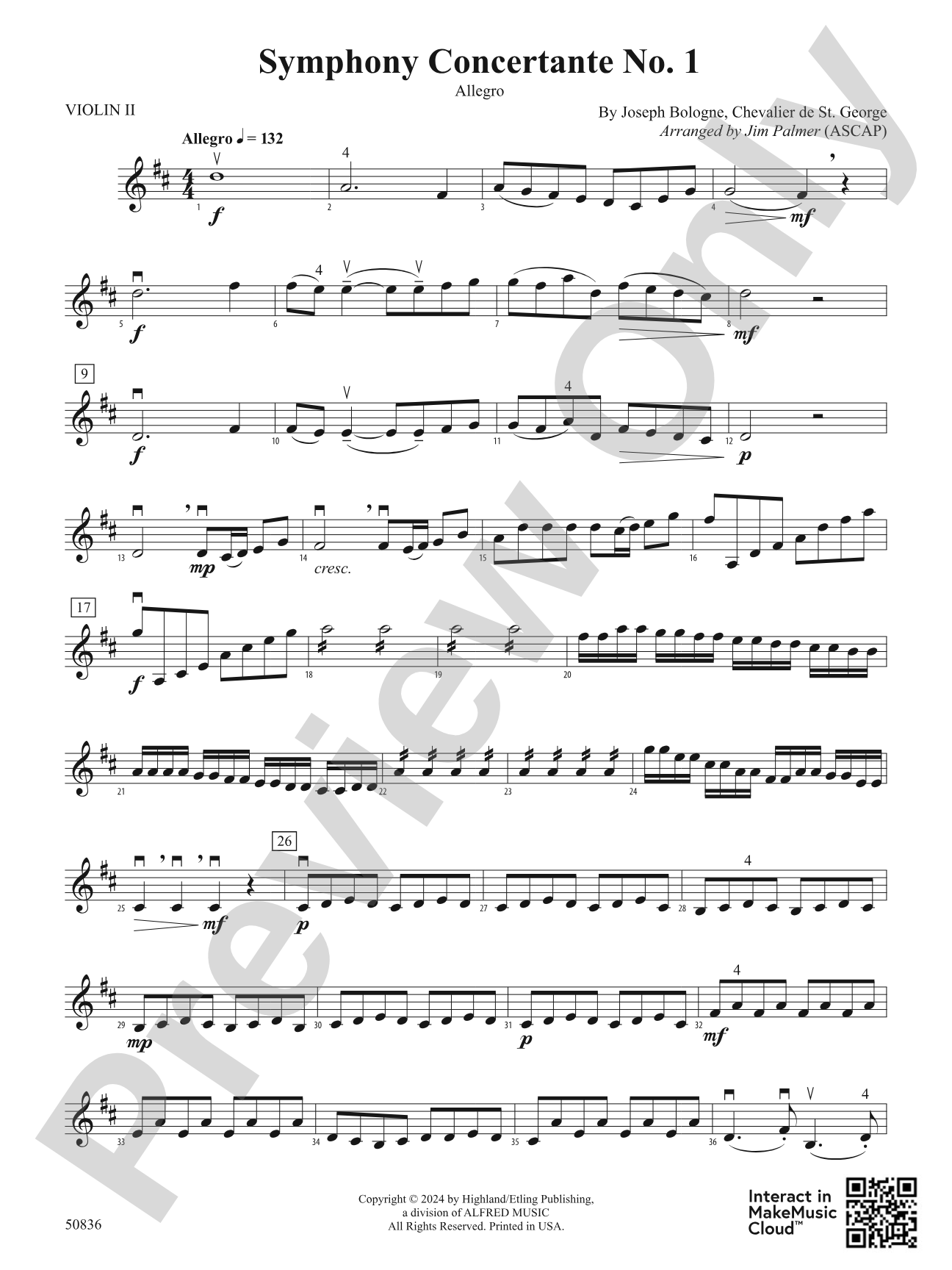 Symphony Concertante No. 1: 2nd Violin