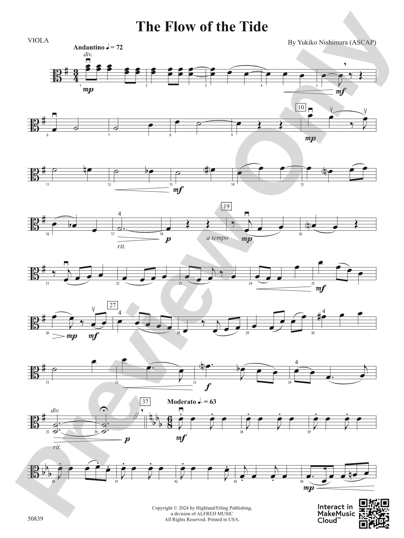 The Flow of the Tide: Viola