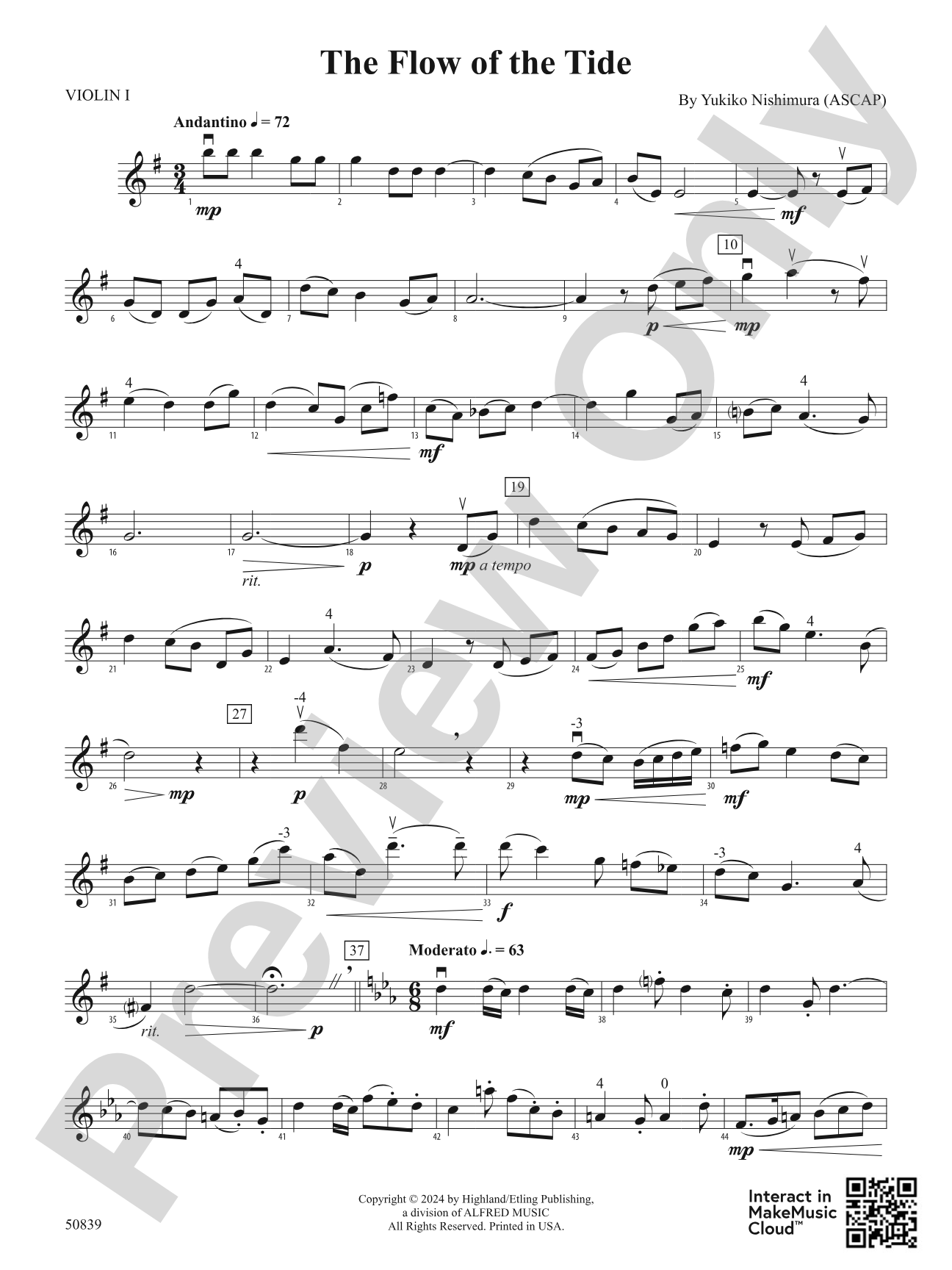 The Flow of the Tide: 1st Violin