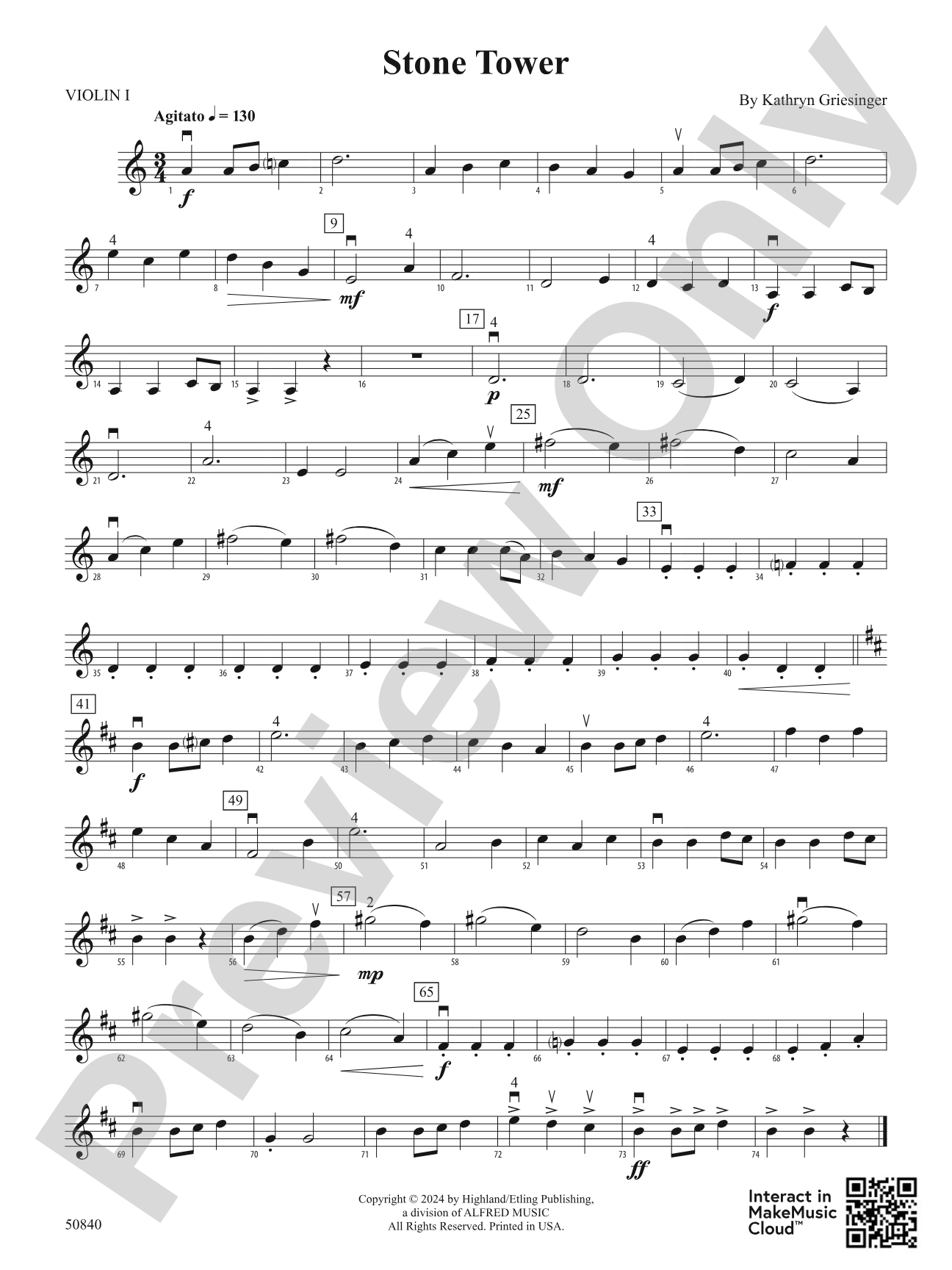 Stone Tower: 1st Violin