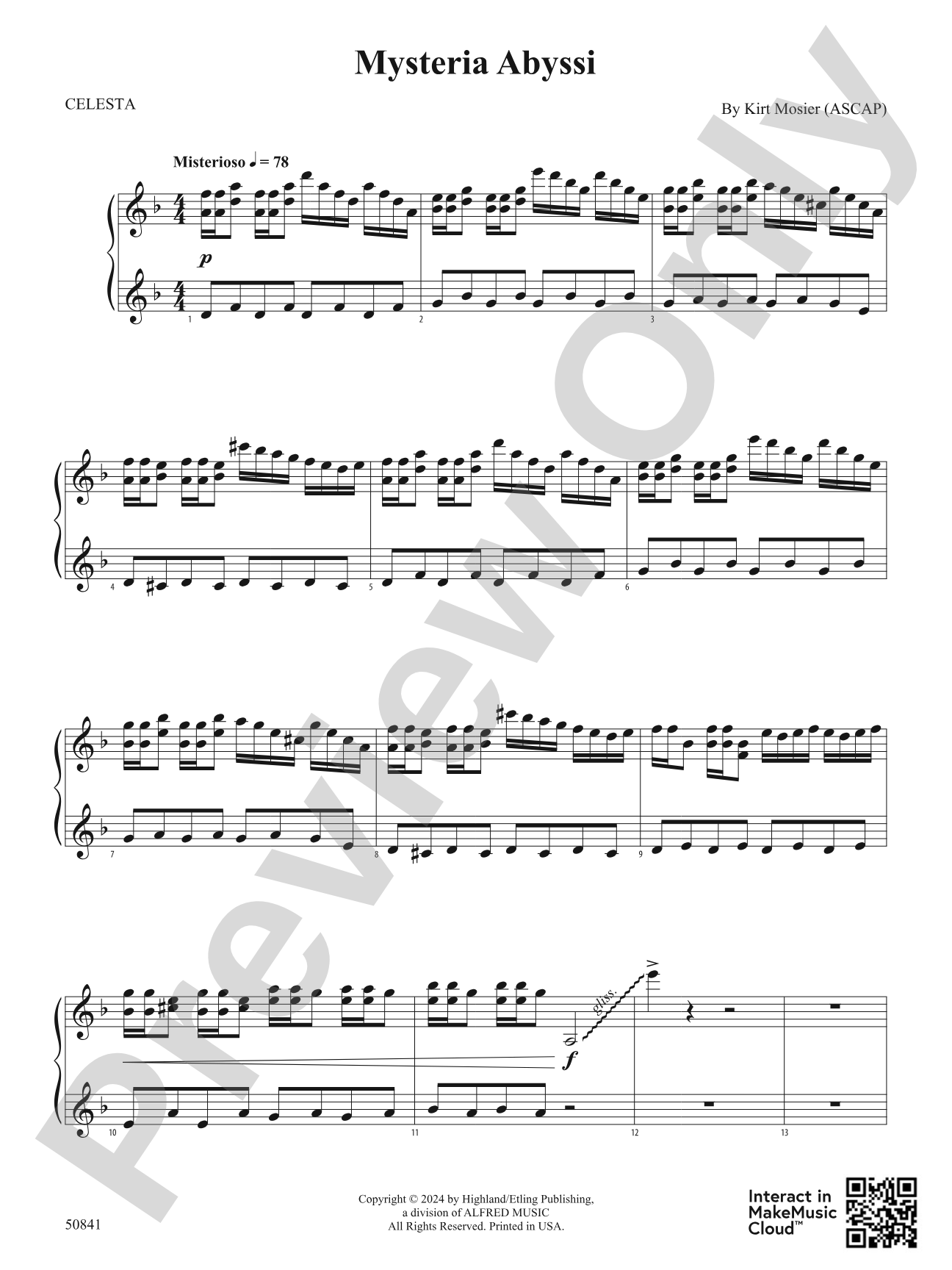 Mysteria Abyssi: Piano Accompaniment