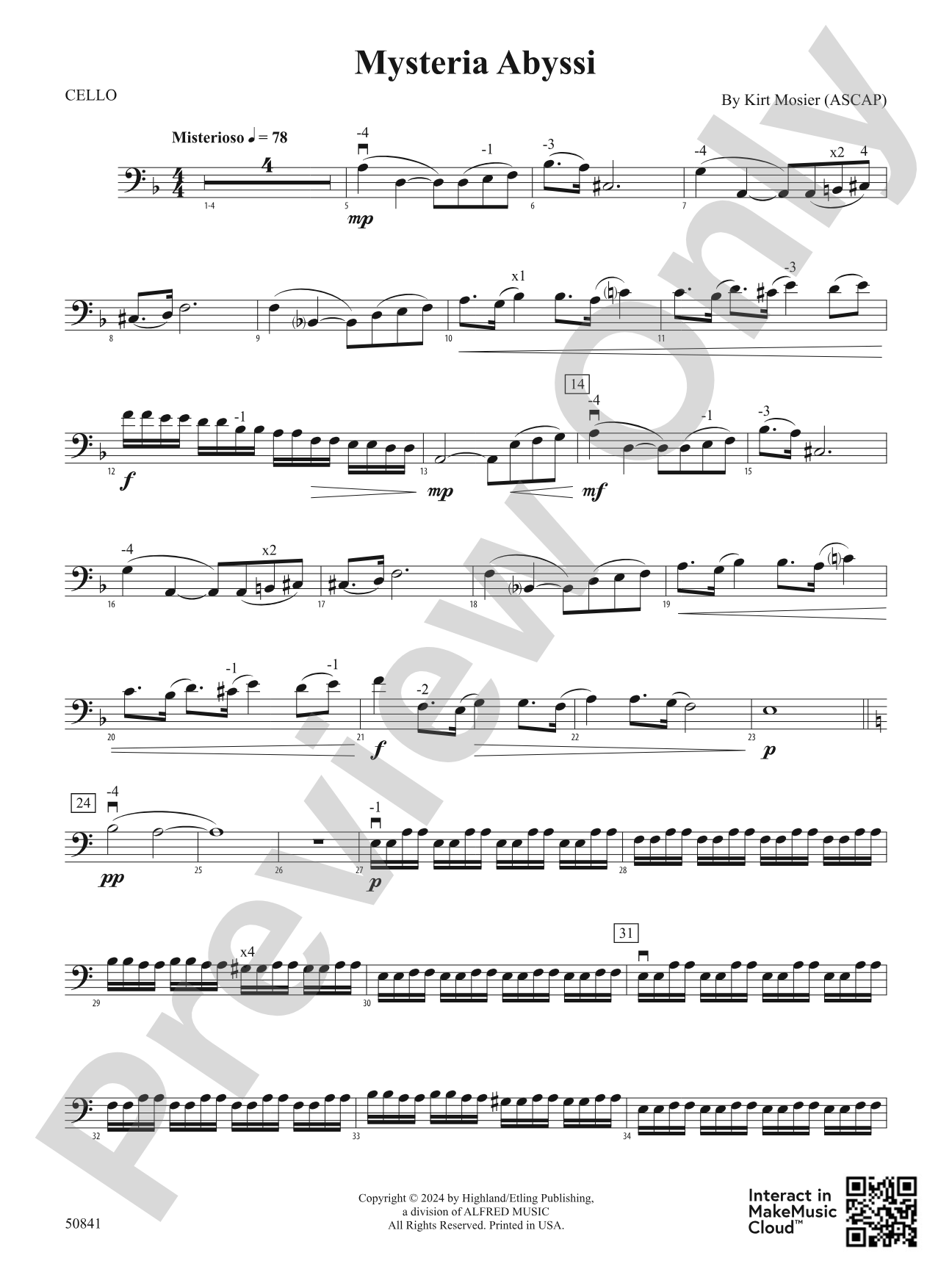 Mysteria Abyssi: Cello