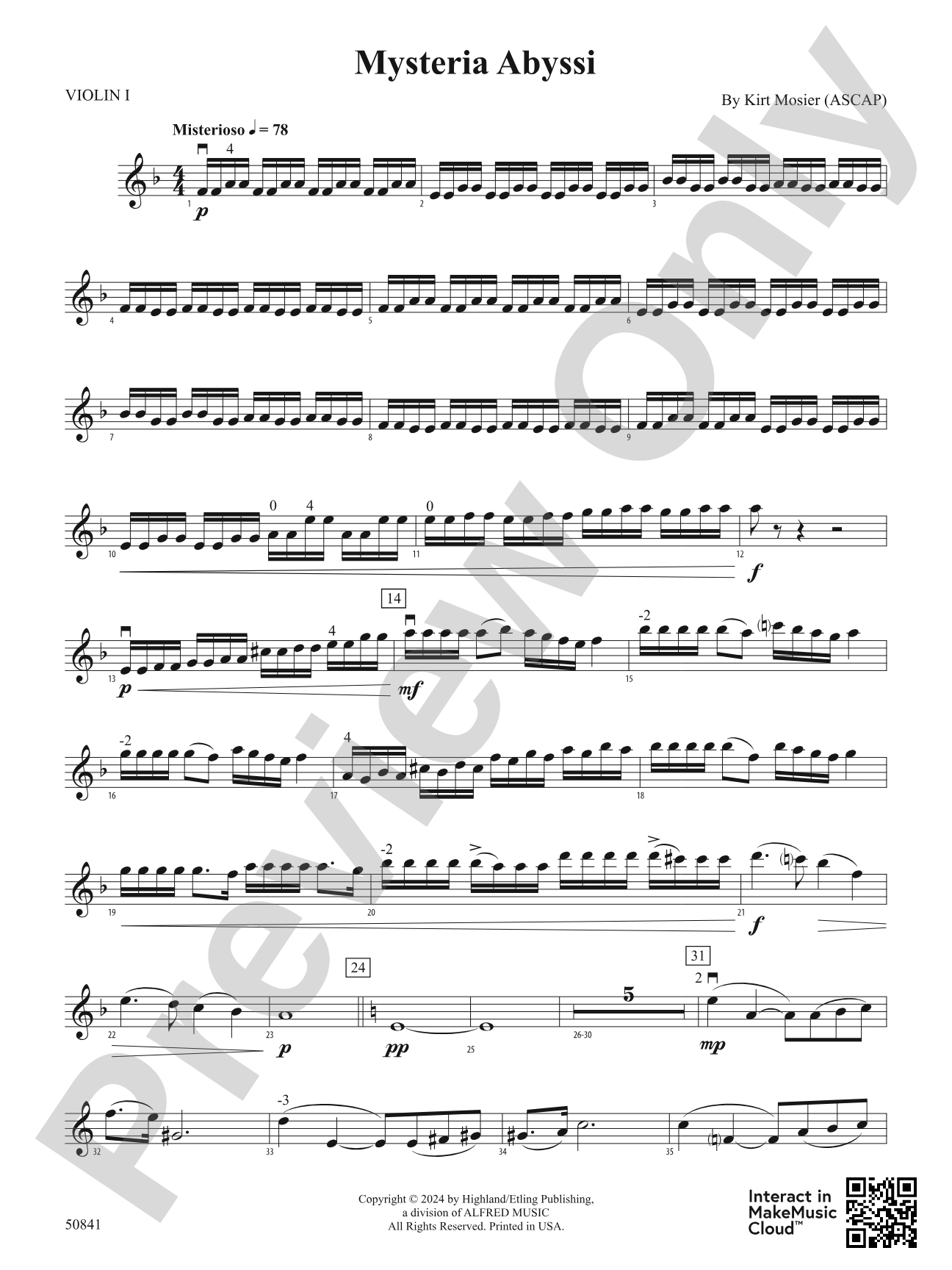 Mysteria Abyssi: 1st Violin