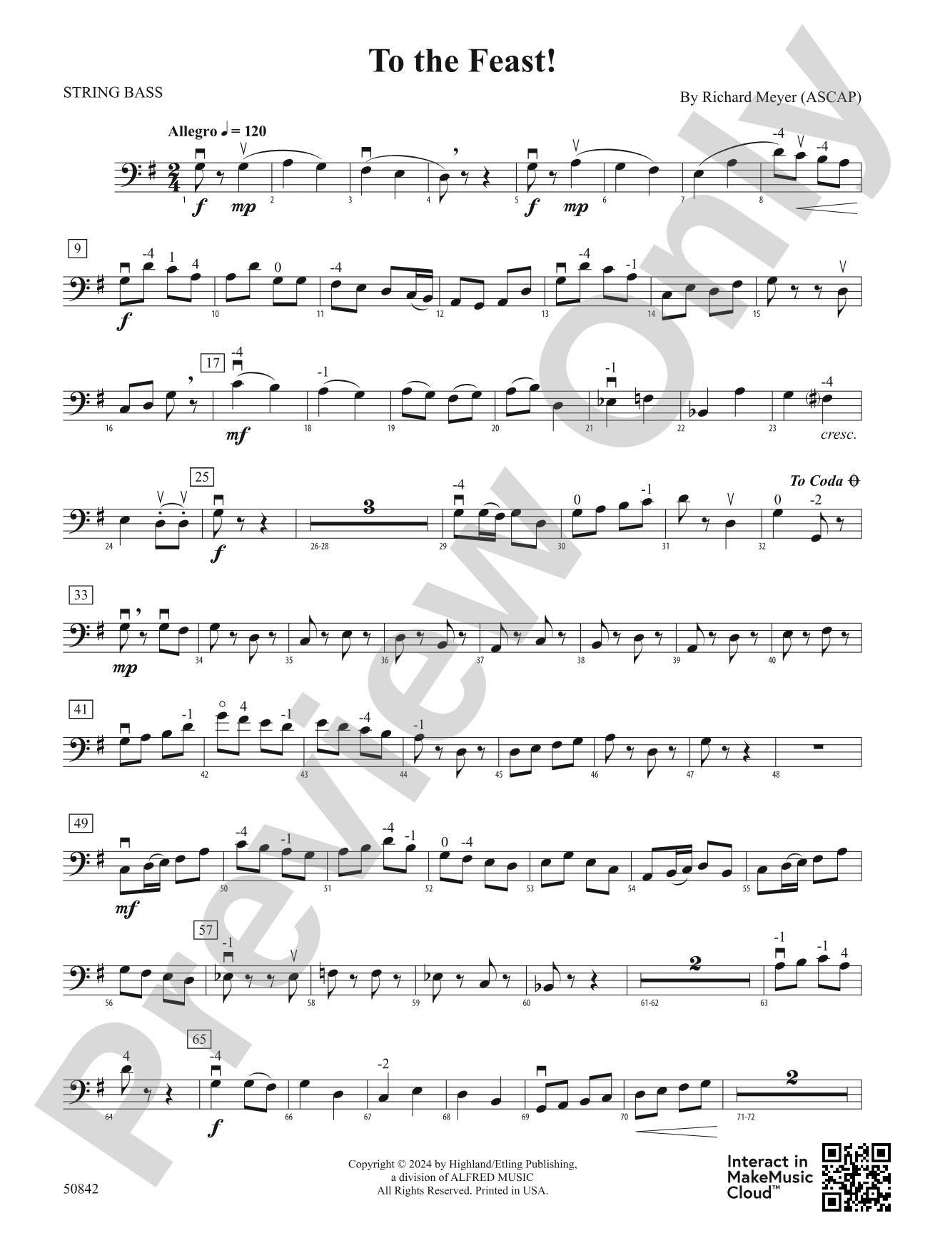 To the Feast!: String Bass