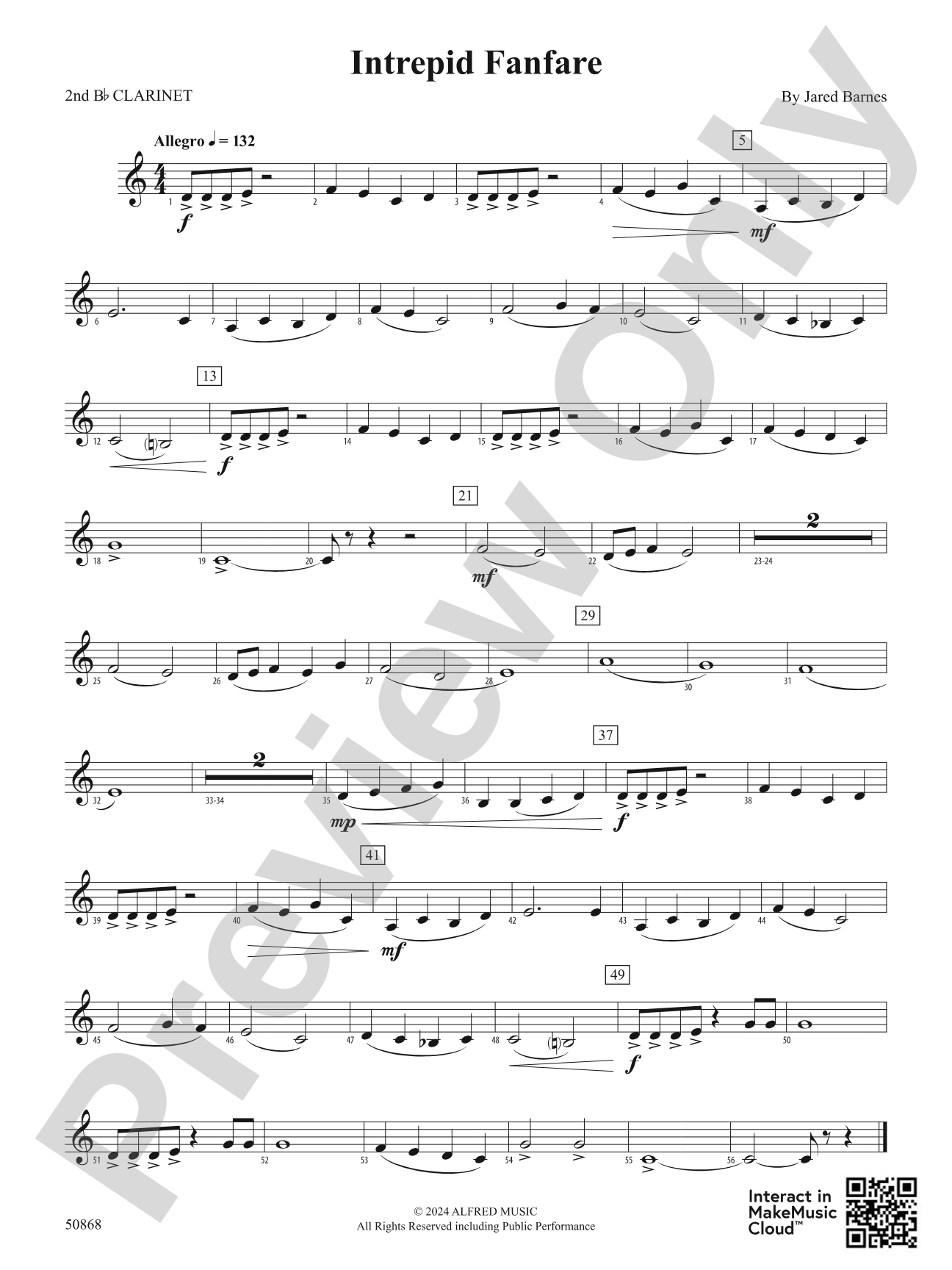 Intrepid Fanfare: 2nd B-flat Clarinet