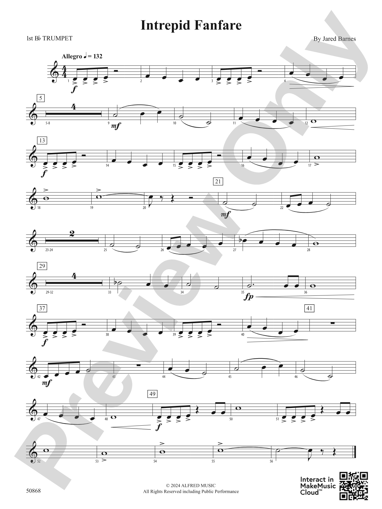 Intrepid Fanfare: 1st B-flat Trumpet