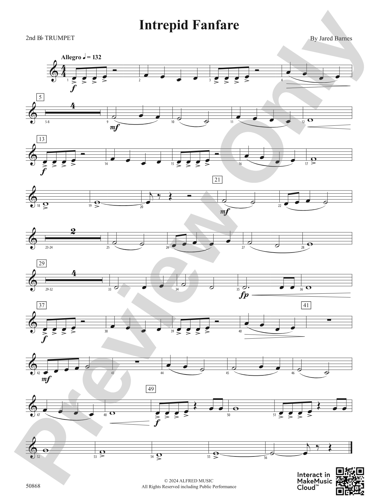 Intrepid Fanfare: 2nd B-flat Trumpet