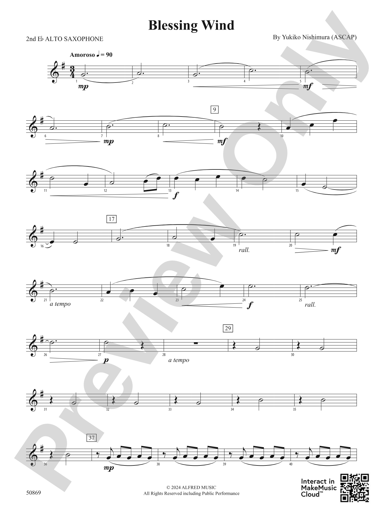 Blessing Wind: 2nd E-flat Alto Saxophone