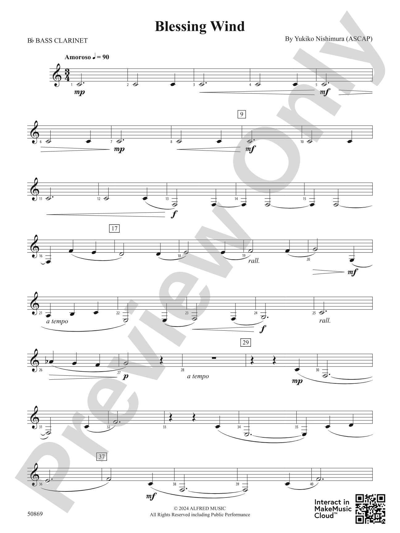 Blessing Wind: B-flat Bass Clarinet