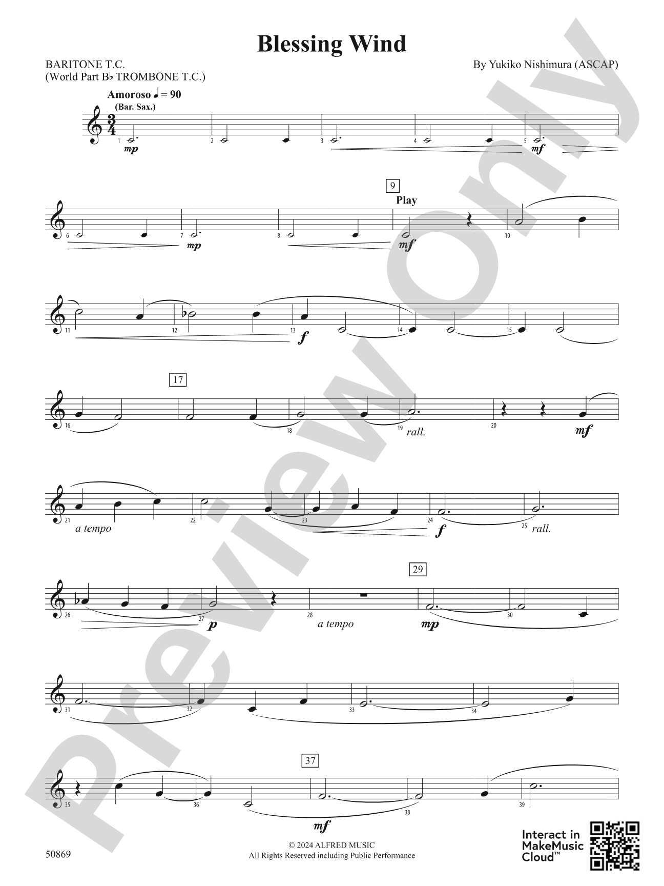 Blessing Wind: Baritone T.C.