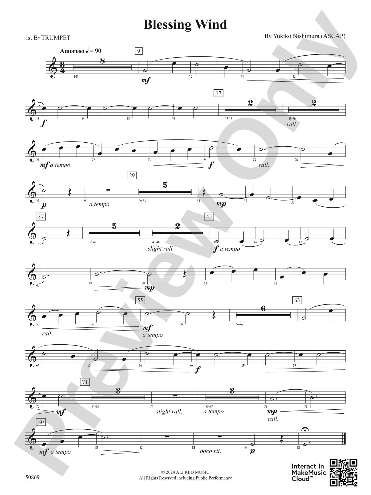 Blessing Wind: 1st B-flat Trumpet