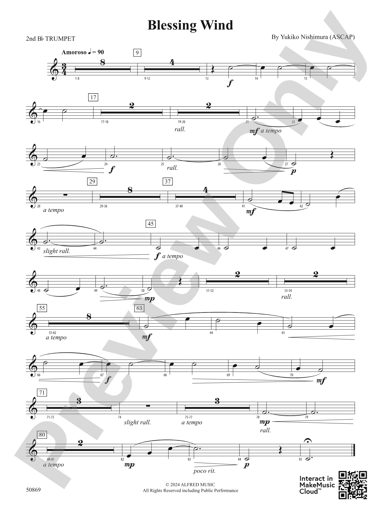 Blessing Wind: 2nd B-flat Trumpet