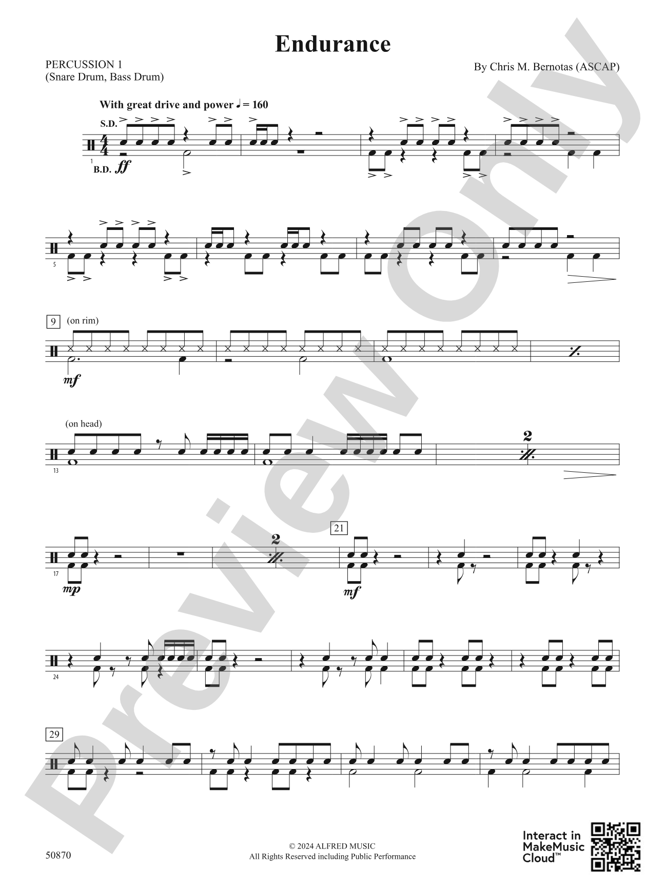 Endurance: 1st Percussion