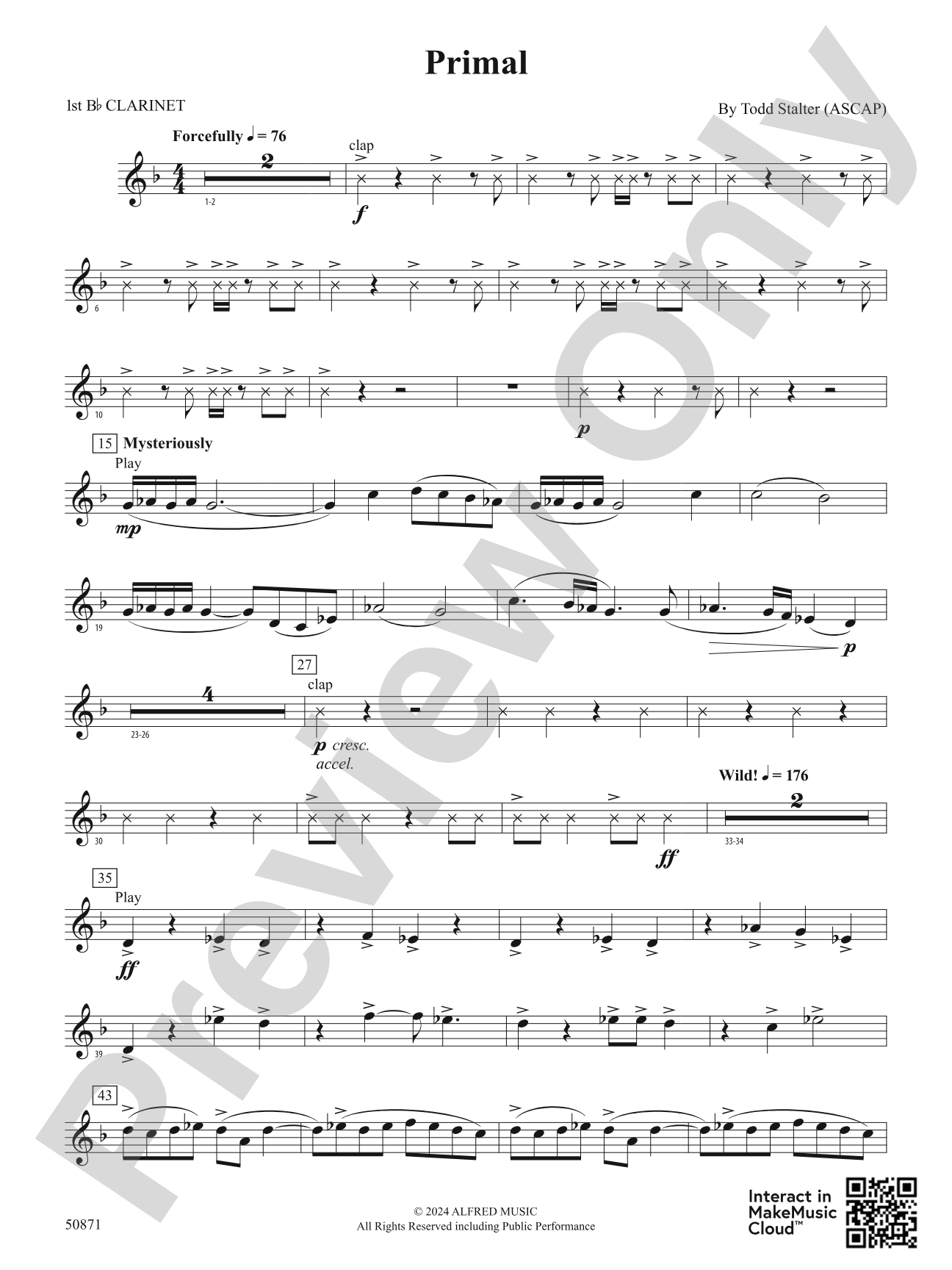 Primal: 1st B-flat Clarinet