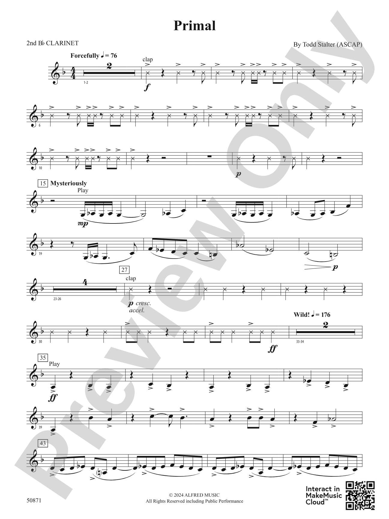 Primal: 2nd B-flat Clarinet