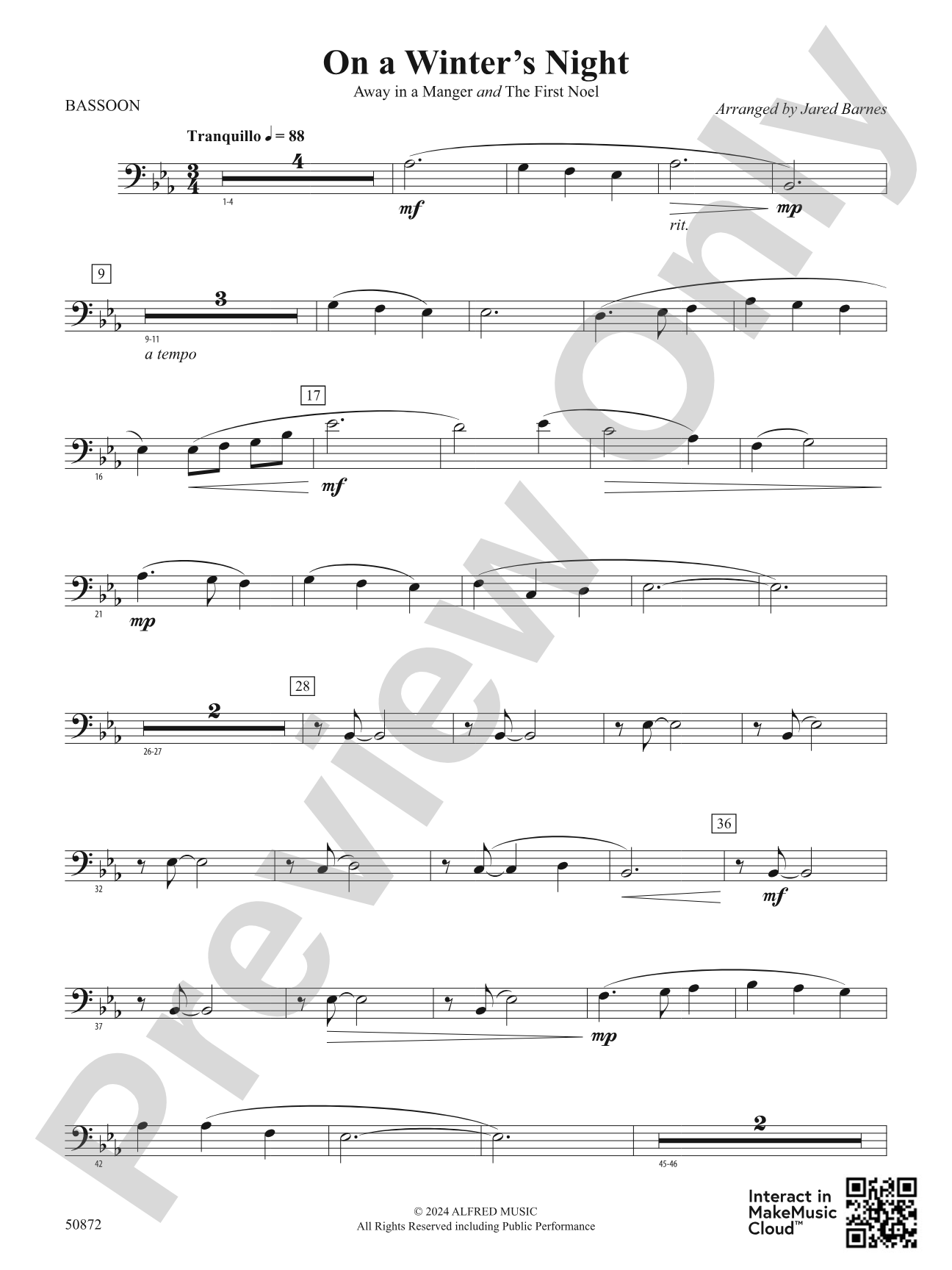 On a Winter's Night: Bassoon