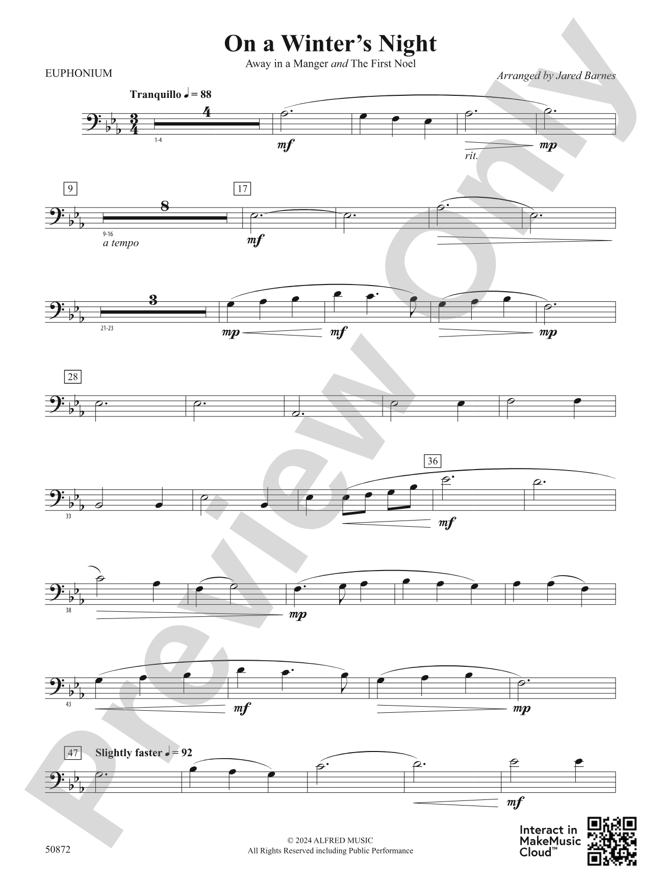 On a Winter's Night: Baritone B.C.