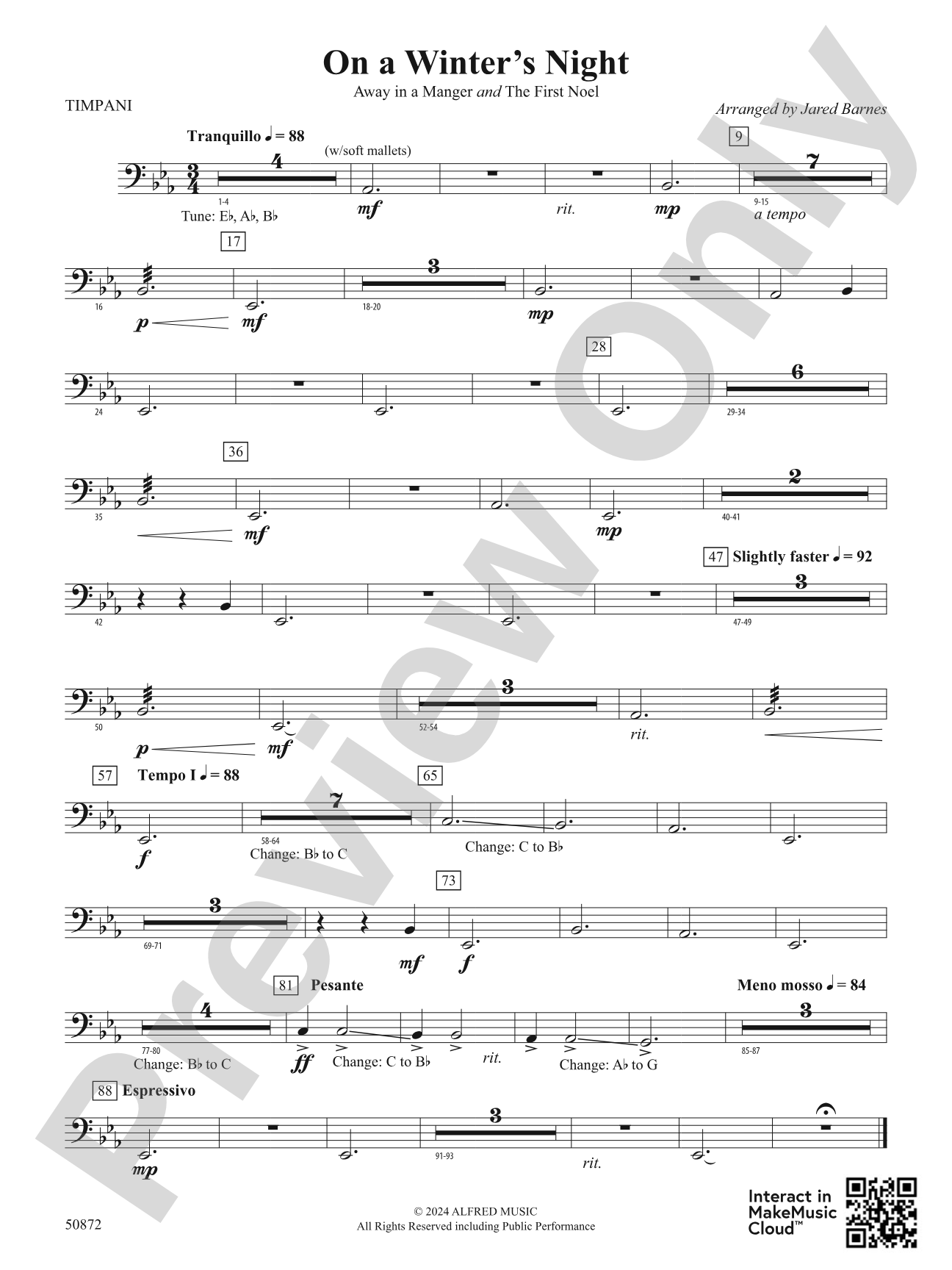 On a Winter's Night: Timpani