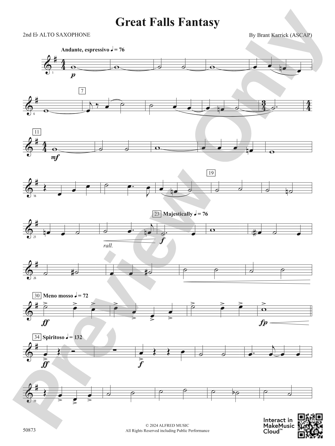 Great Falls Fantasy: 2nd E-flat Alto Saxophone