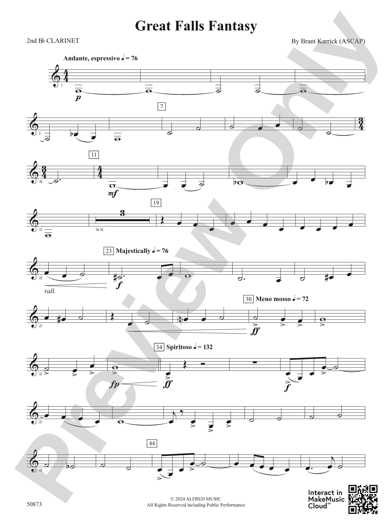 Great Falls Fantasy: 2nd B-flat Clarinet