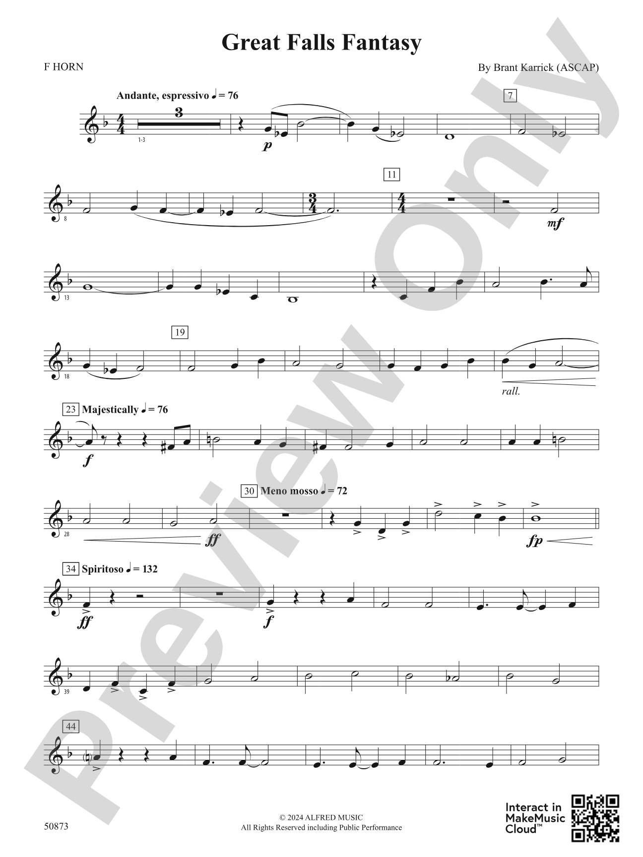 Great Falls Fantasy: 1st F Horn