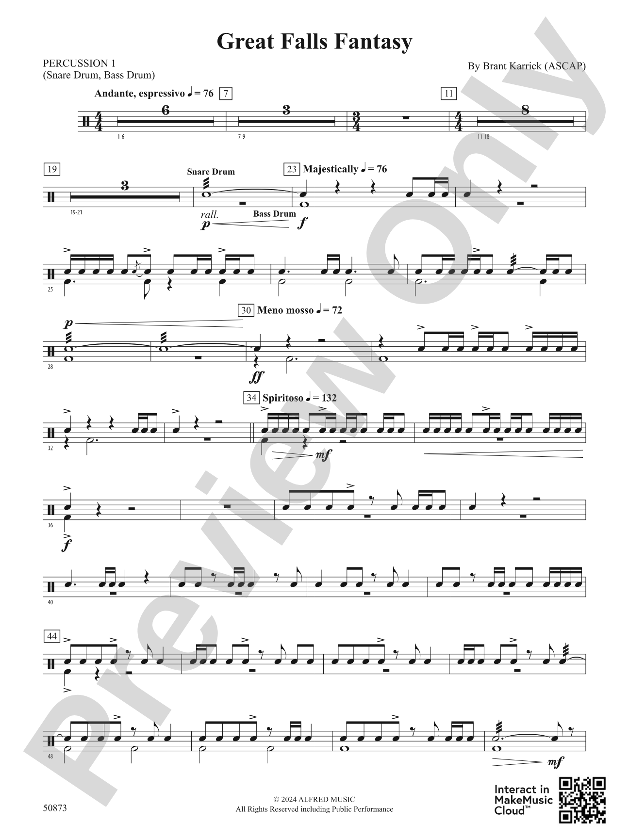 Great Falls Fantasy: 1st Percussion