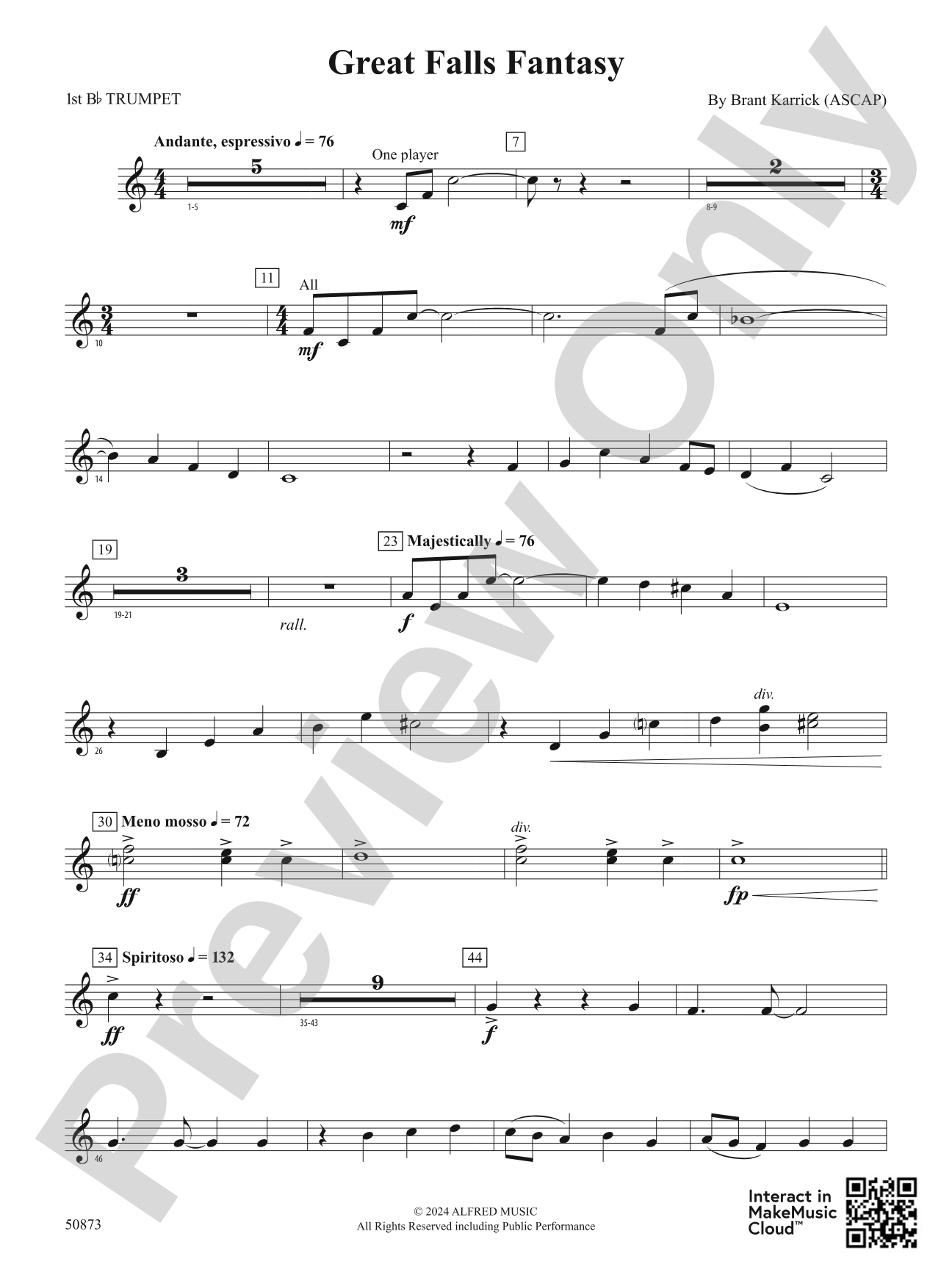 Great Falls Fantasy: 1st B-flat Trumpet