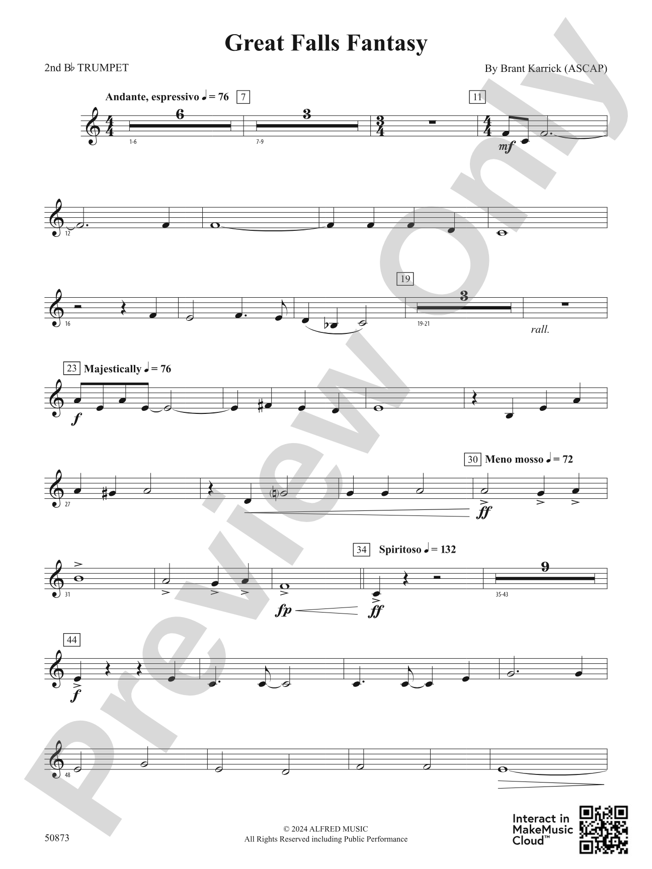 Great Falls Fantasy: 2nd B-flat Trumpet