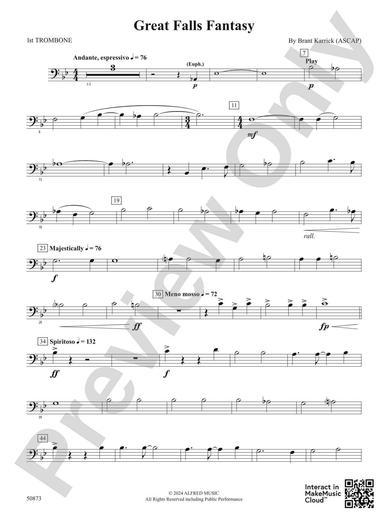 Great Falls Fantasy: 1st Trombone
