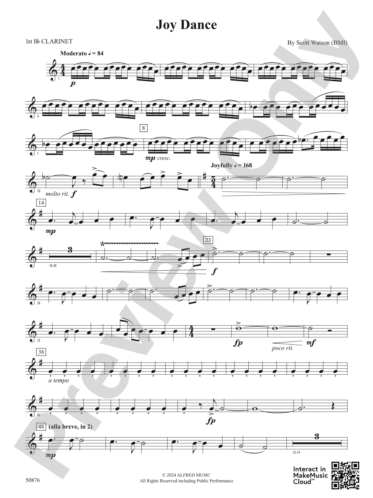 Joy Dance: 1st B-flat Clarinet