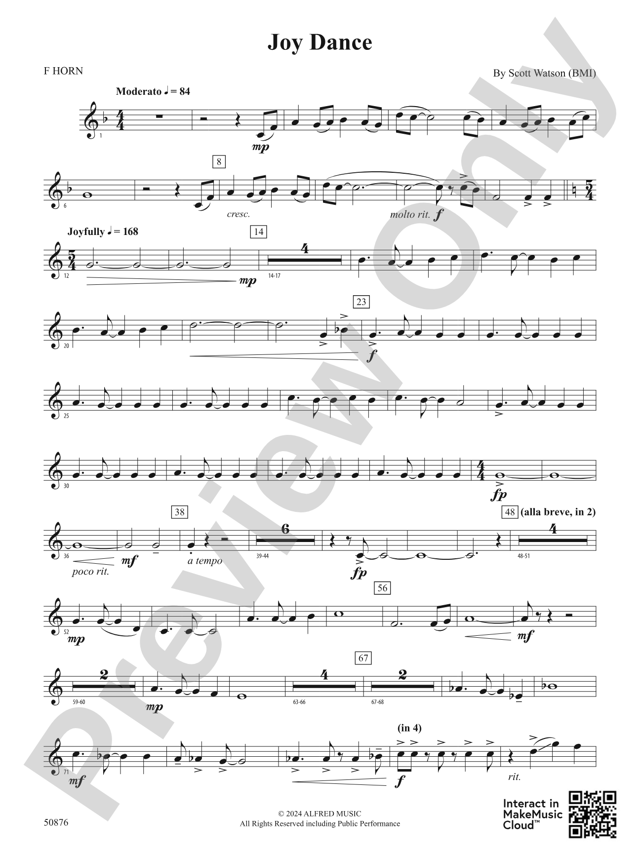 Joy Dance: 1st F Horn
