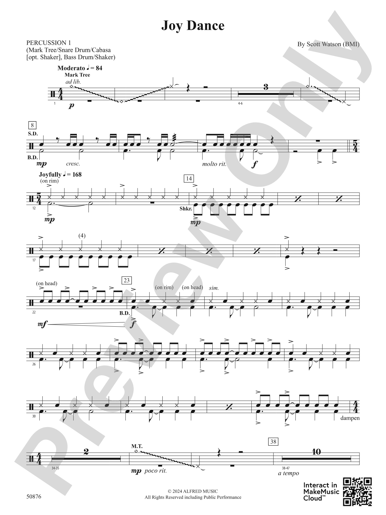 Joy Dance: 1st Percussion